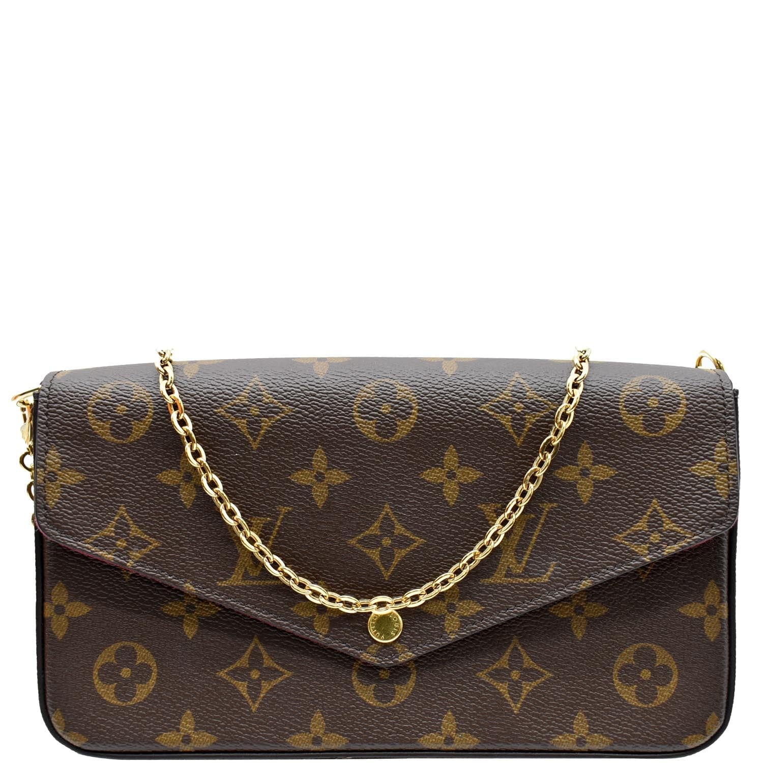Louis Felicie Pochette Crossbody Bag Canvas Monogram