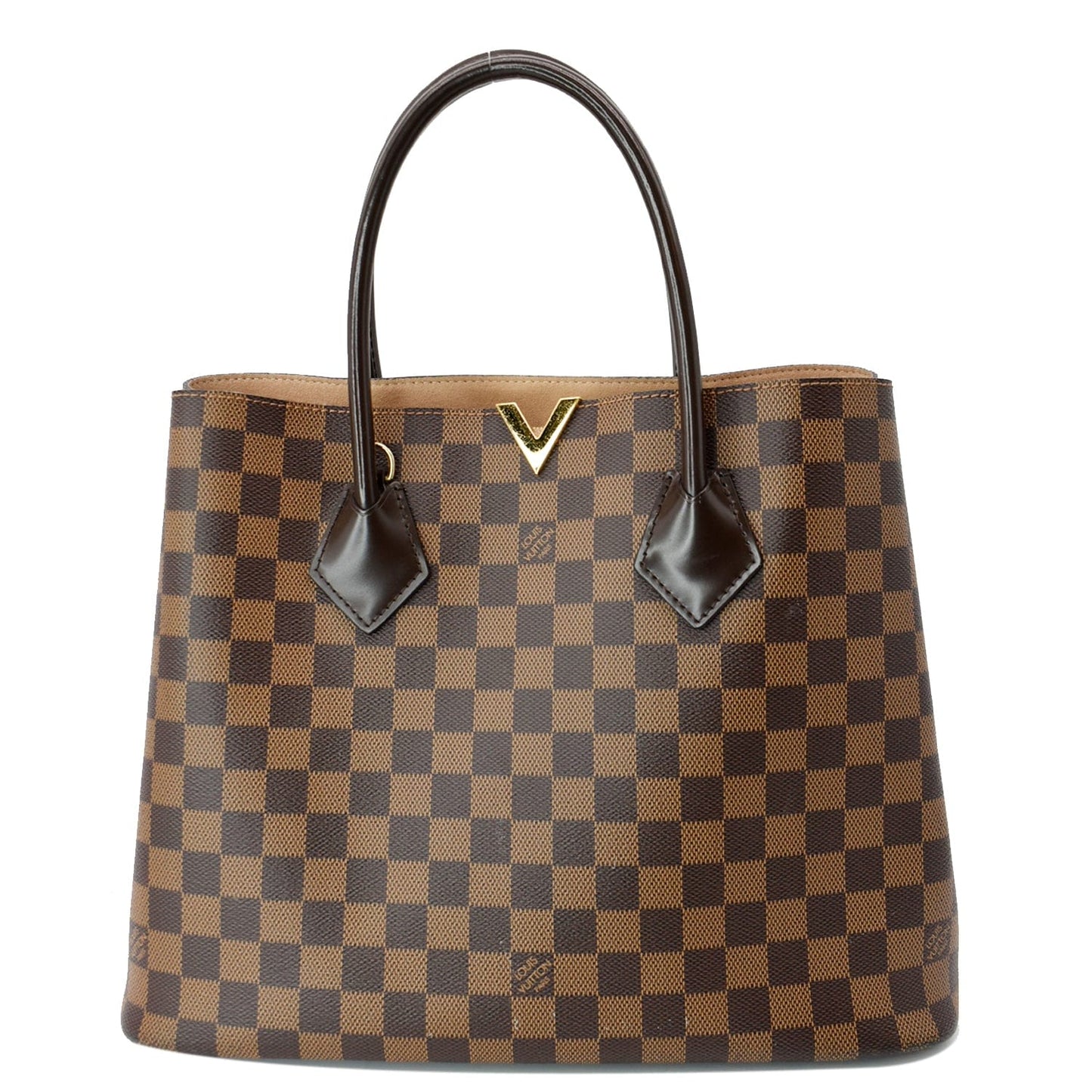 Louis Kensington Damier Ebene Tote Bag Brown