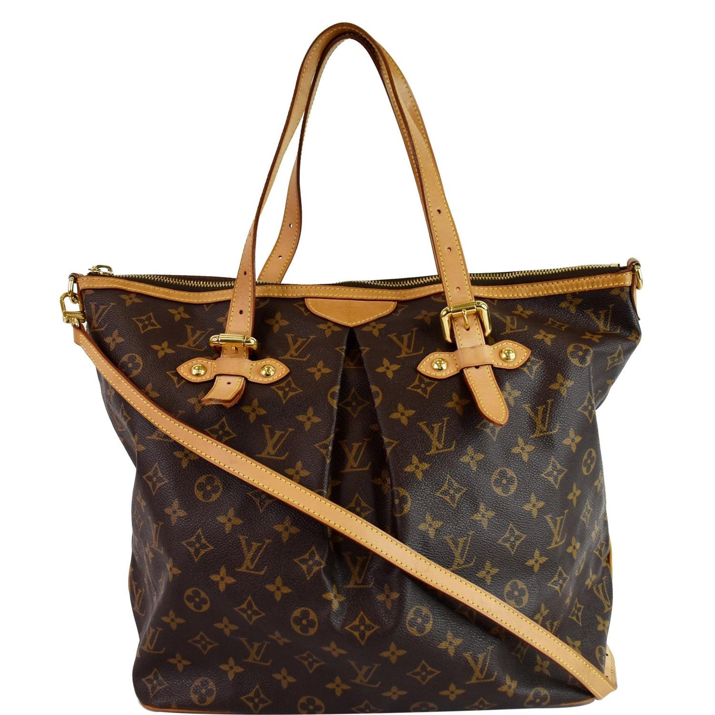 Louis Palermo Gm Tote Shoulder Bag Canvas Monogram Brown 9