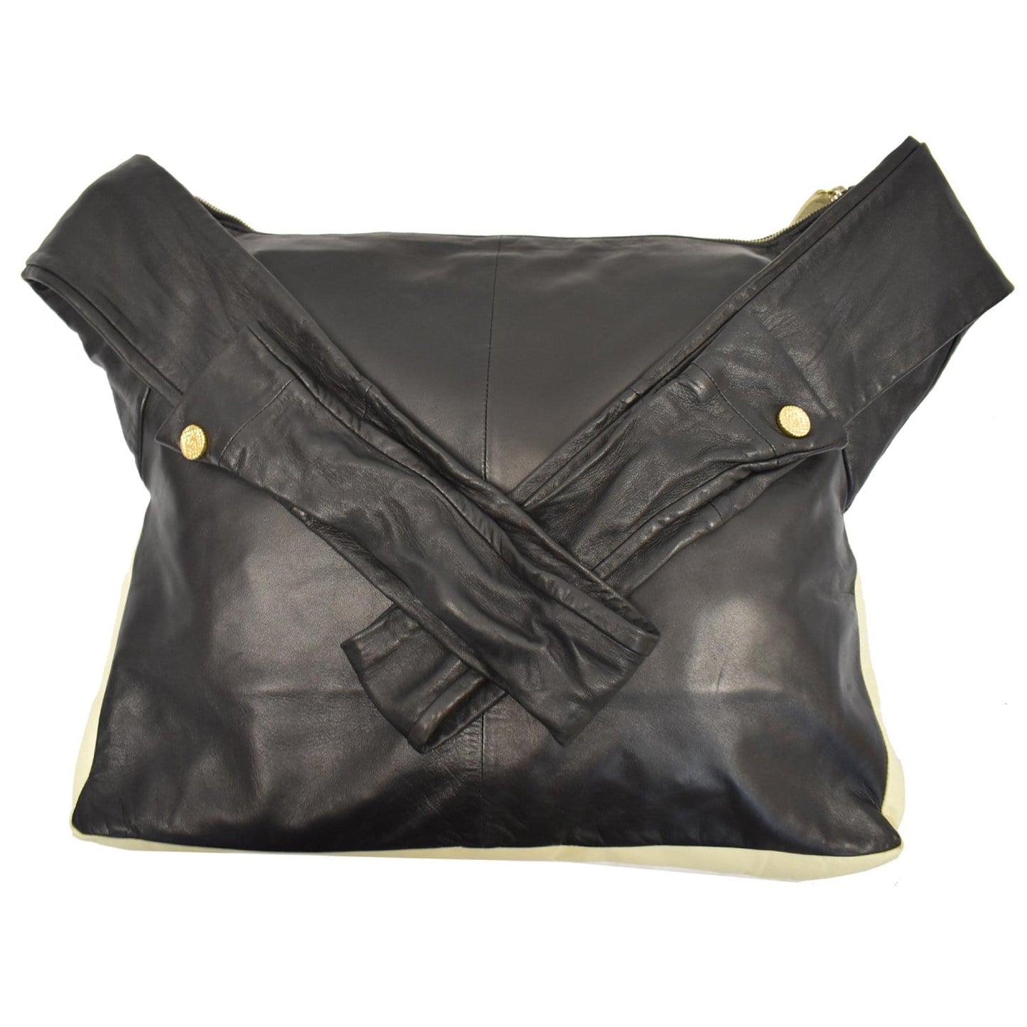 Chanel Girl Lambskin Shoulder Bag Black Beige
