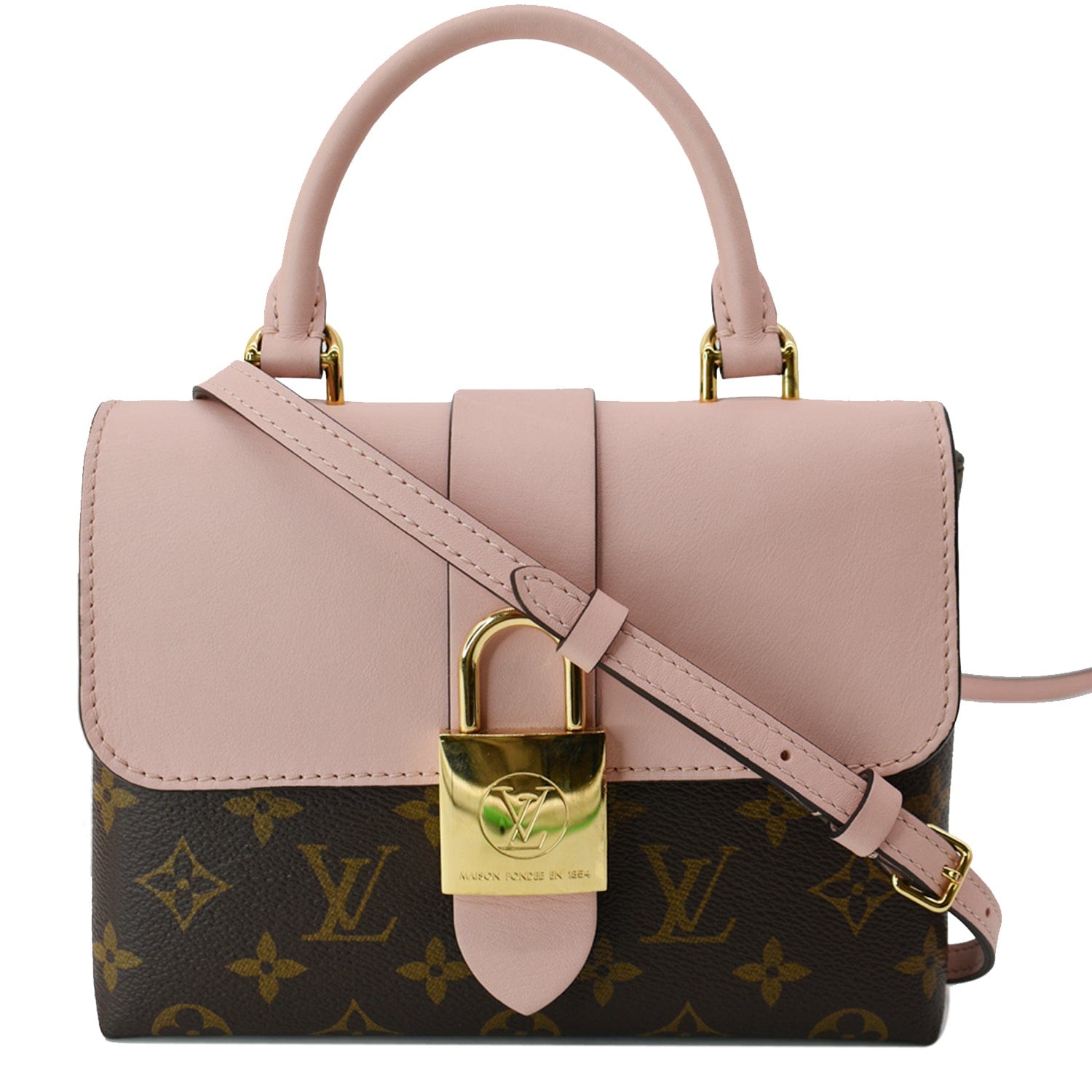 Louis Locky Bb Crossbody Bag Rose Poudre Canvas Monogram