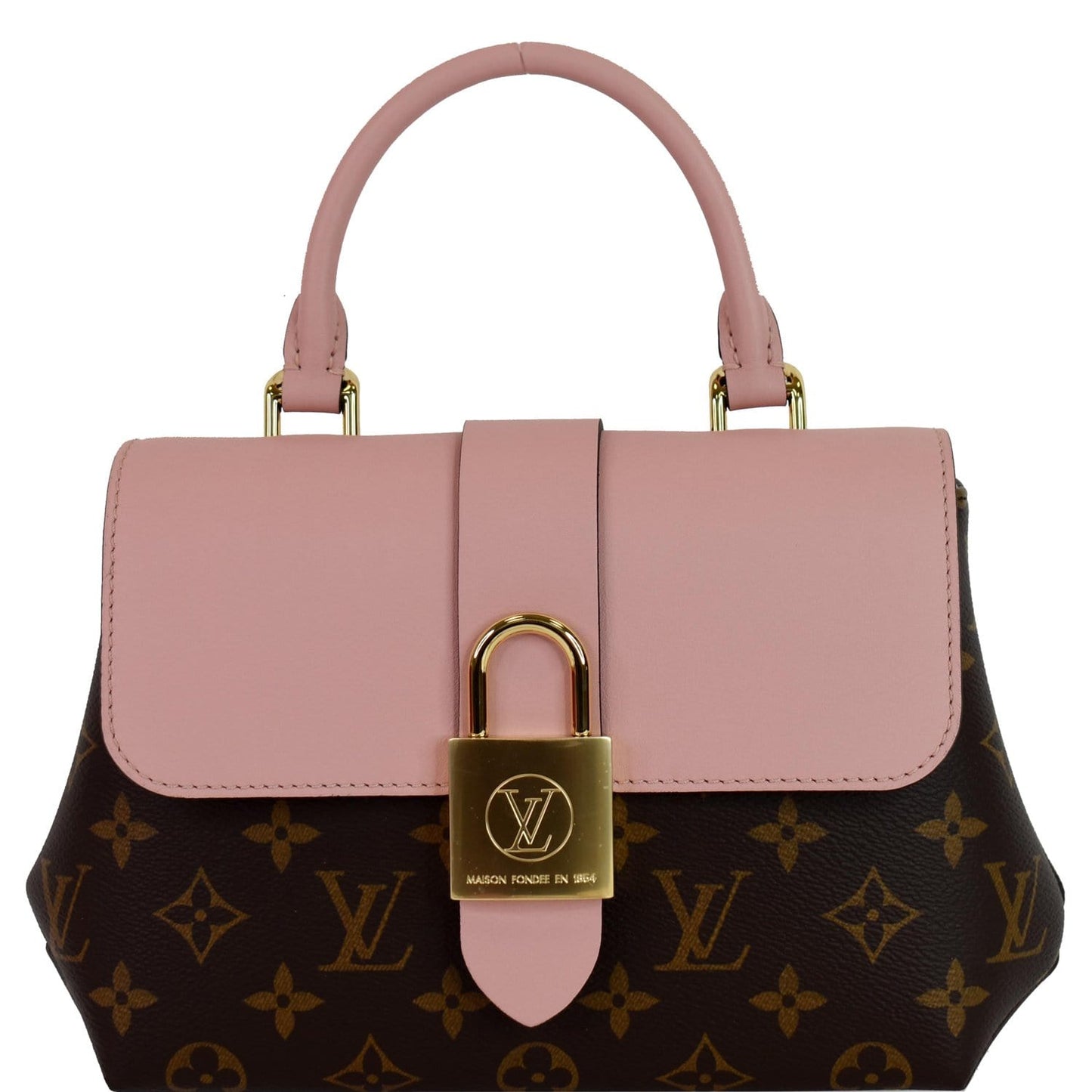 Louis Locky Bb Crossbody Bag Rose Poudre Canvas Monogram Rose Poudre