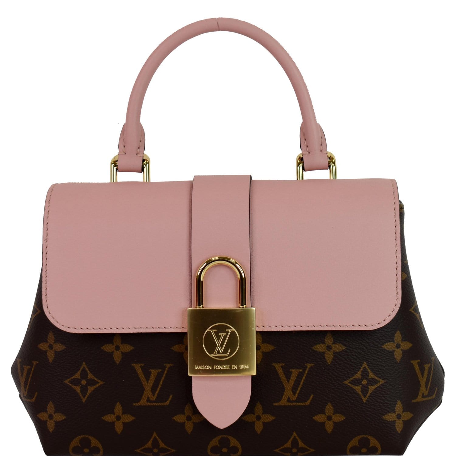 Louis Locky Bb Crossbody Bag Rose Poudre Canvas Monogram Rose Poudre