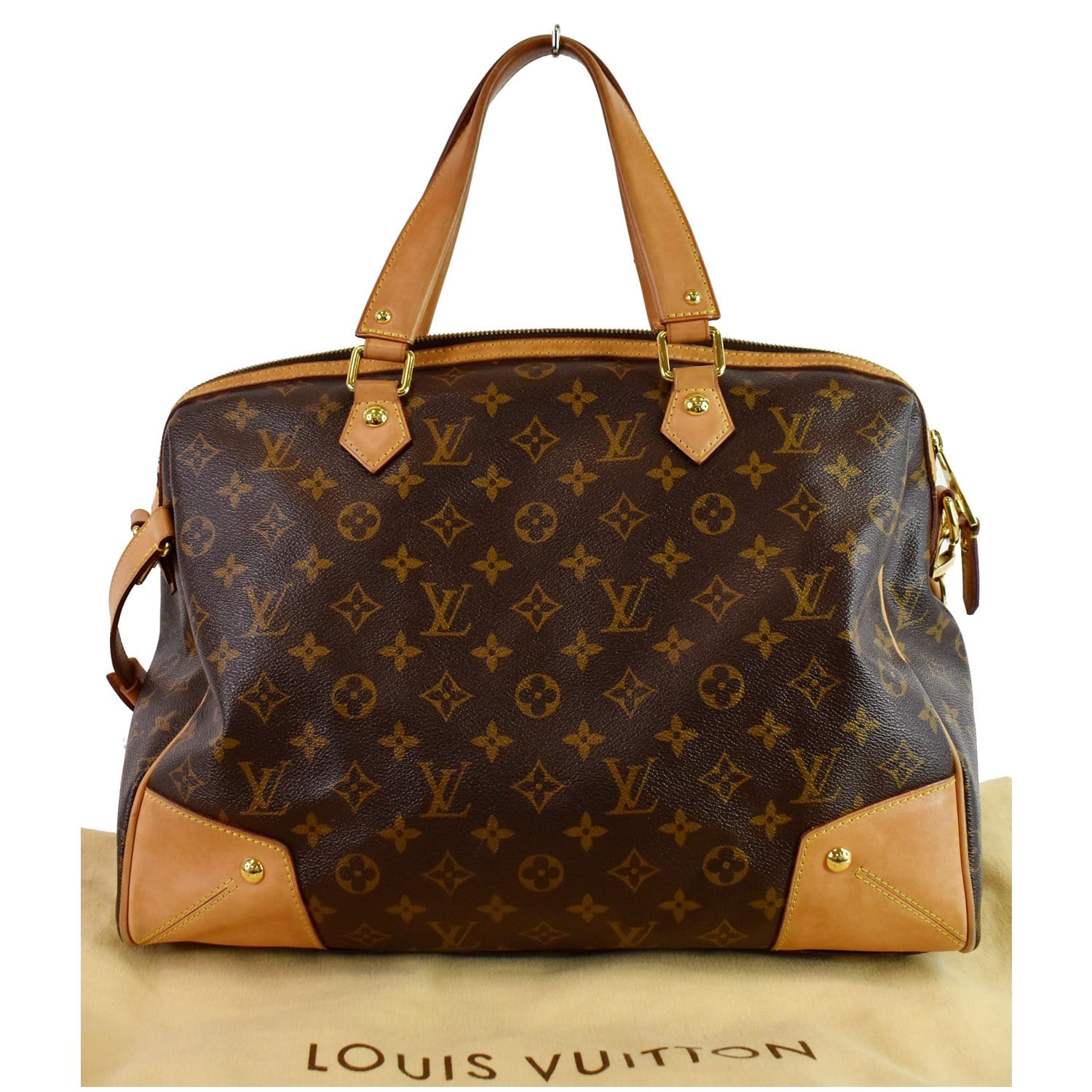 Louis Retiro Gm 2Way Shoulder Bag Canvas Monogram Bag Brown