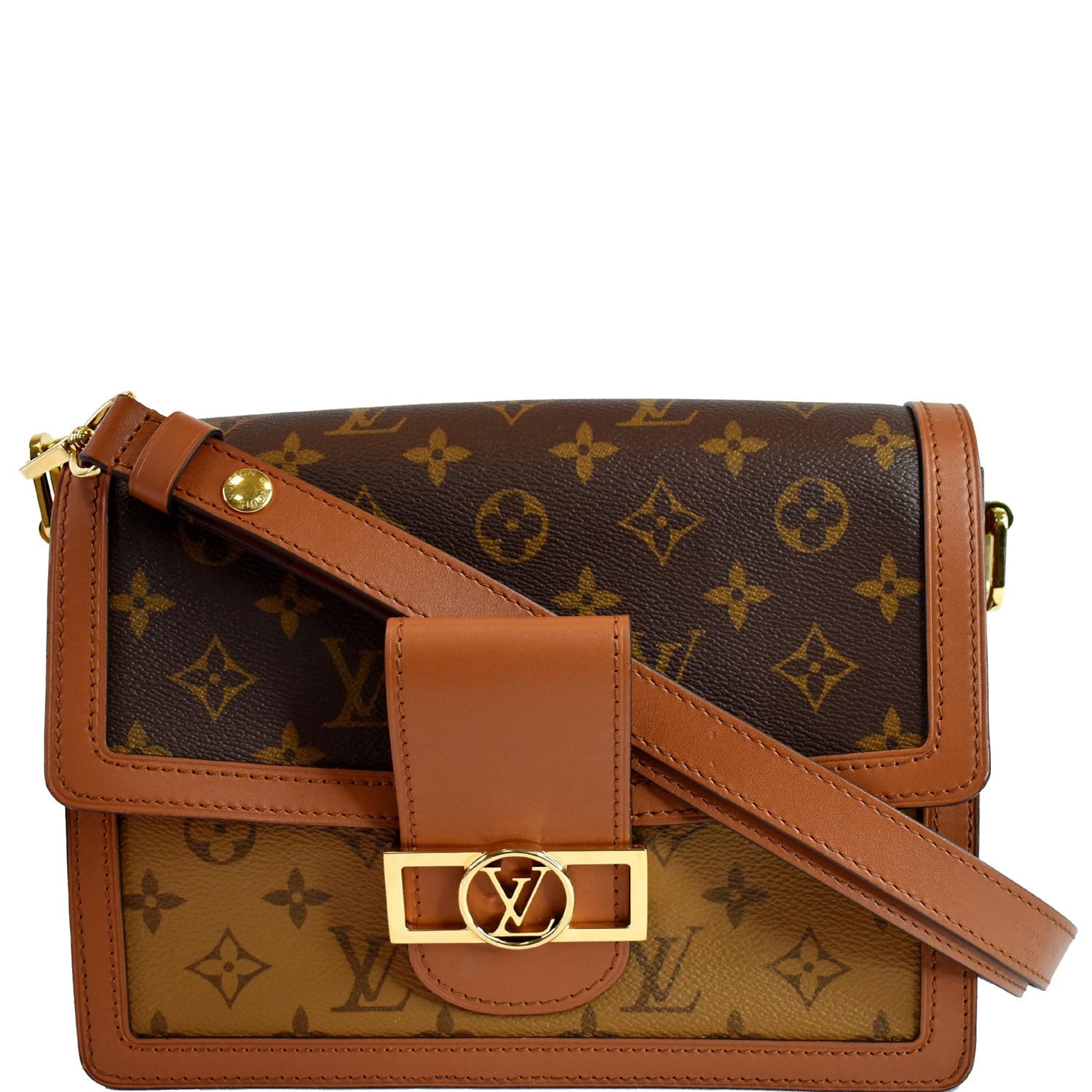 Louis Dauphine Mm Reverse Shoulder Bag Canvas Monogram