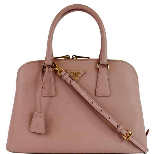 Prada Promenade Saffiano Shoulder Bag Leather Pink Crossbody Bag
