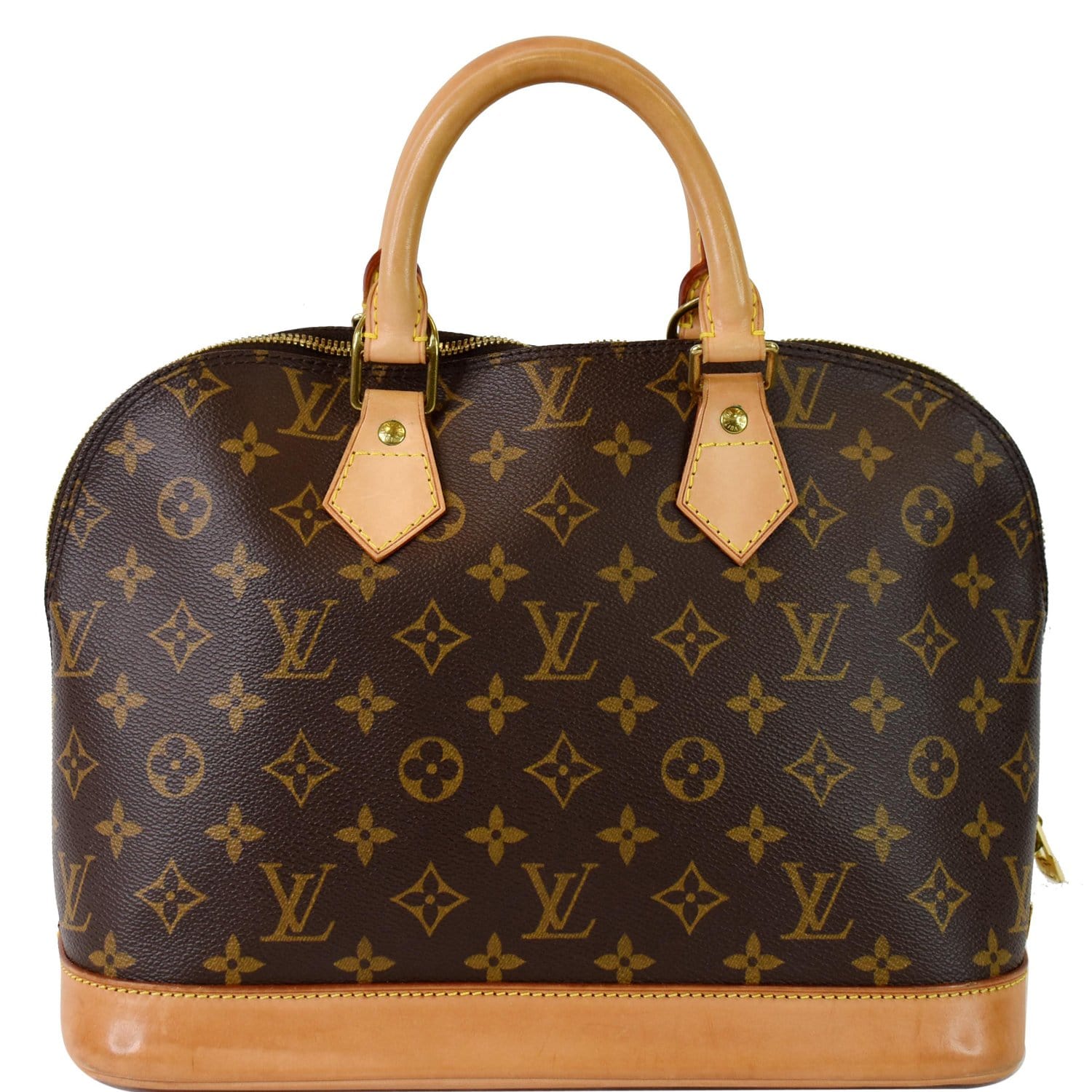 Louis Alma Pm Satchel Bag Canvas Monogram Travel Bag Brown 1