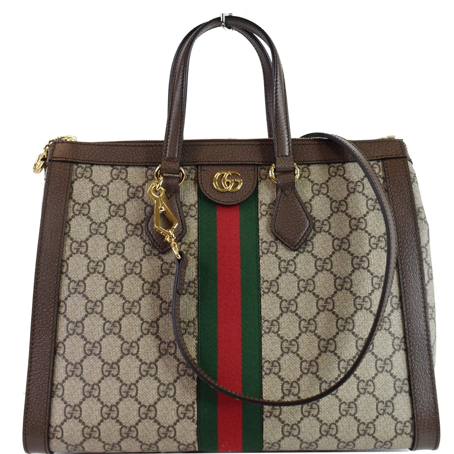 Gucci Ophidia Supreme Tote Shoulder Bag Beige Medium