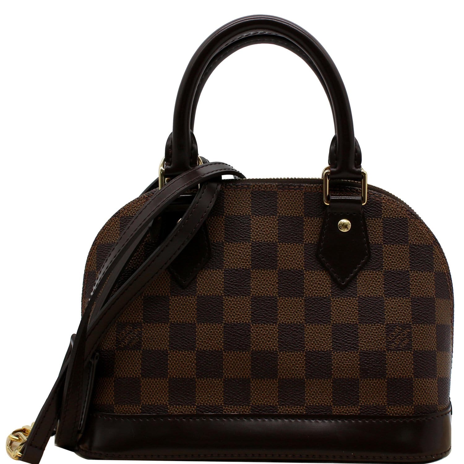 Louis Alma Bb Damier Ebene Satchel Crossbody Brown Crossbody Bag