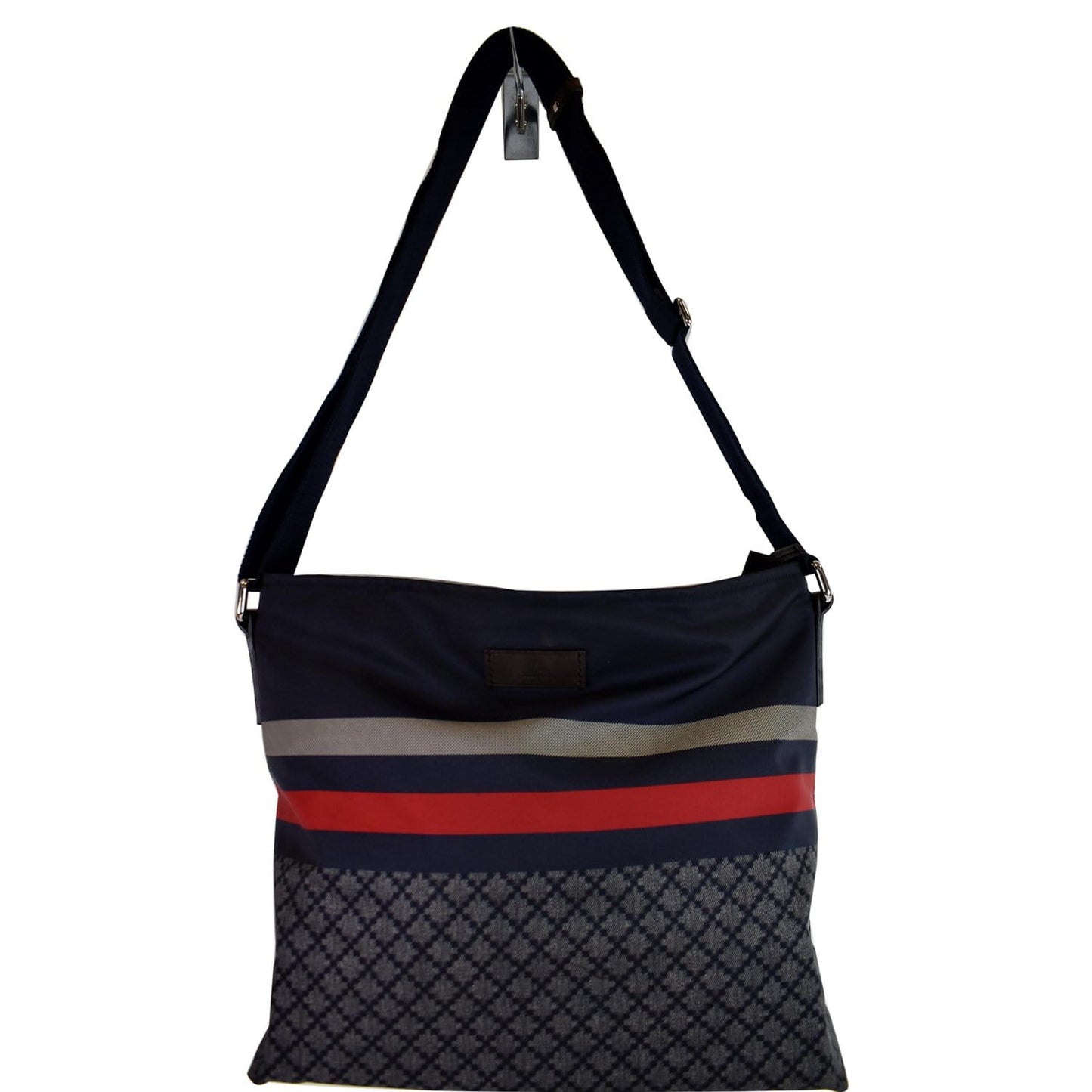 Gucci Diamante Crossbody Messenger Bag Nylon Blue Crossbody Bag