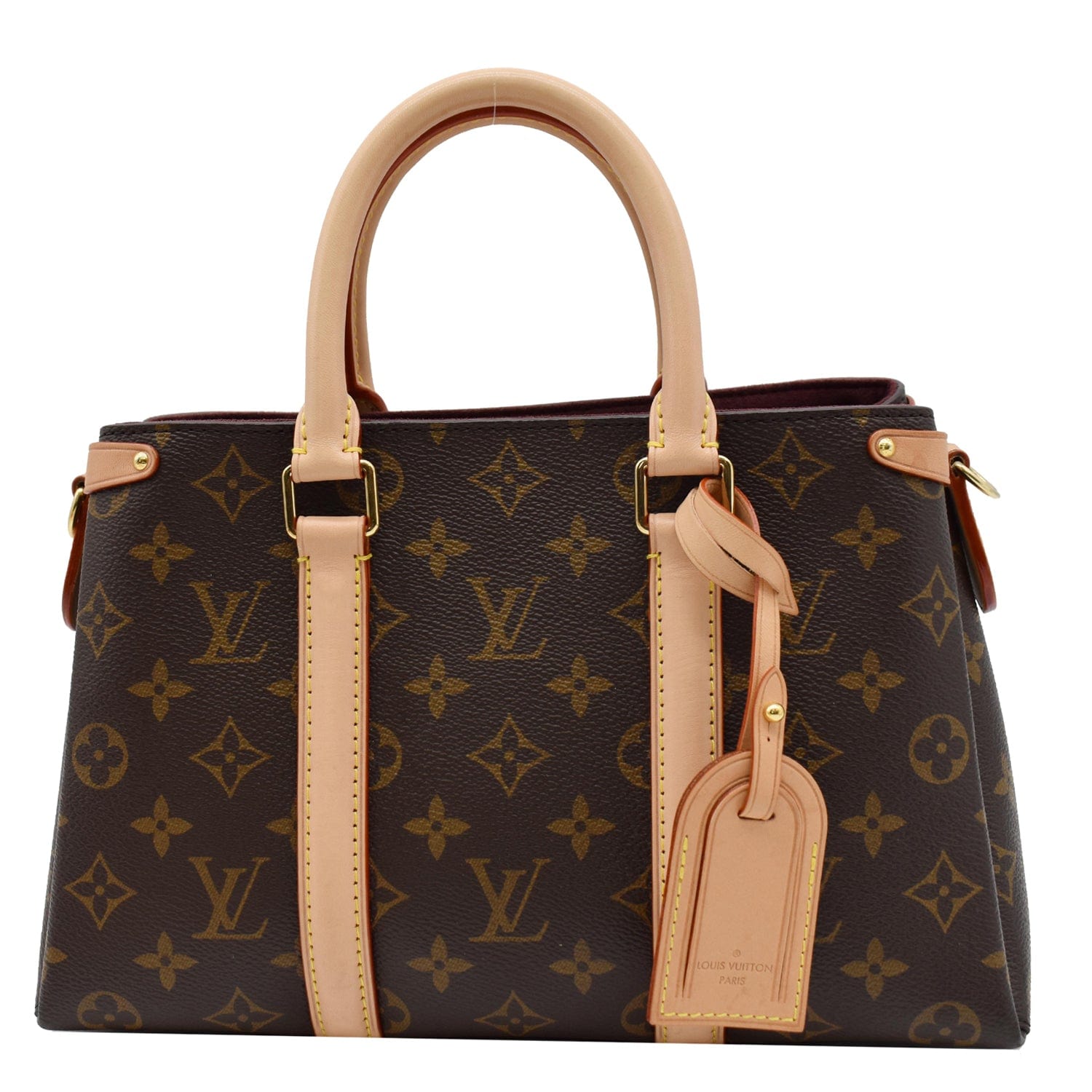 Louis Soufflot Bb Shoulder Crossbody Bag Canvas Monogram Bag Brown