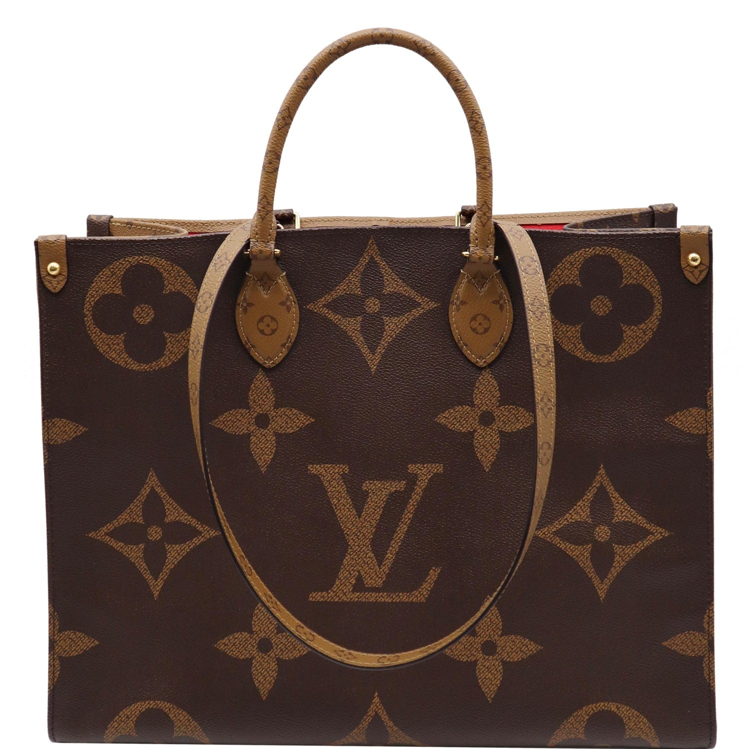 Louis Onthego Gm Reverse Tote Shoulder Bag Canvas Monogram