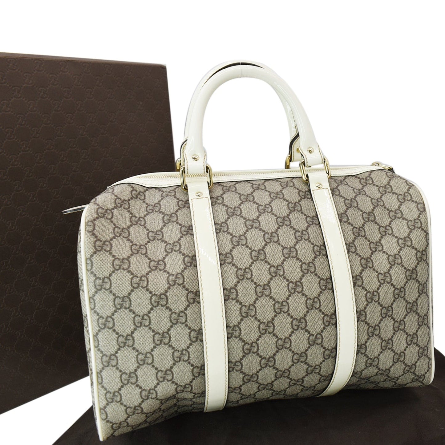 Gucci Plus Joy Boston Bag Canvas Monogram Travel Bag