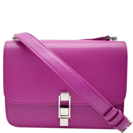 YSL Saint Laurent Saint Le Carre Shoulder Bag Off Leather Pink