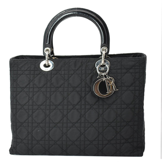 Dior Lady Cannage Tote Bag Canvas Nylon