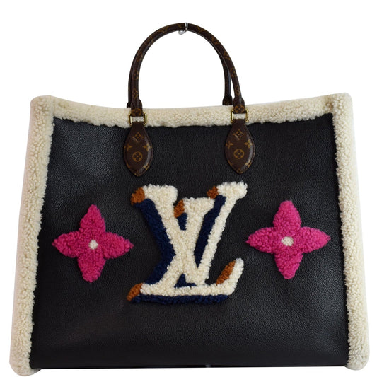 Louis Vuitton Teddy Onthego Gm Calfskin Shoulder Bag Monogram Black