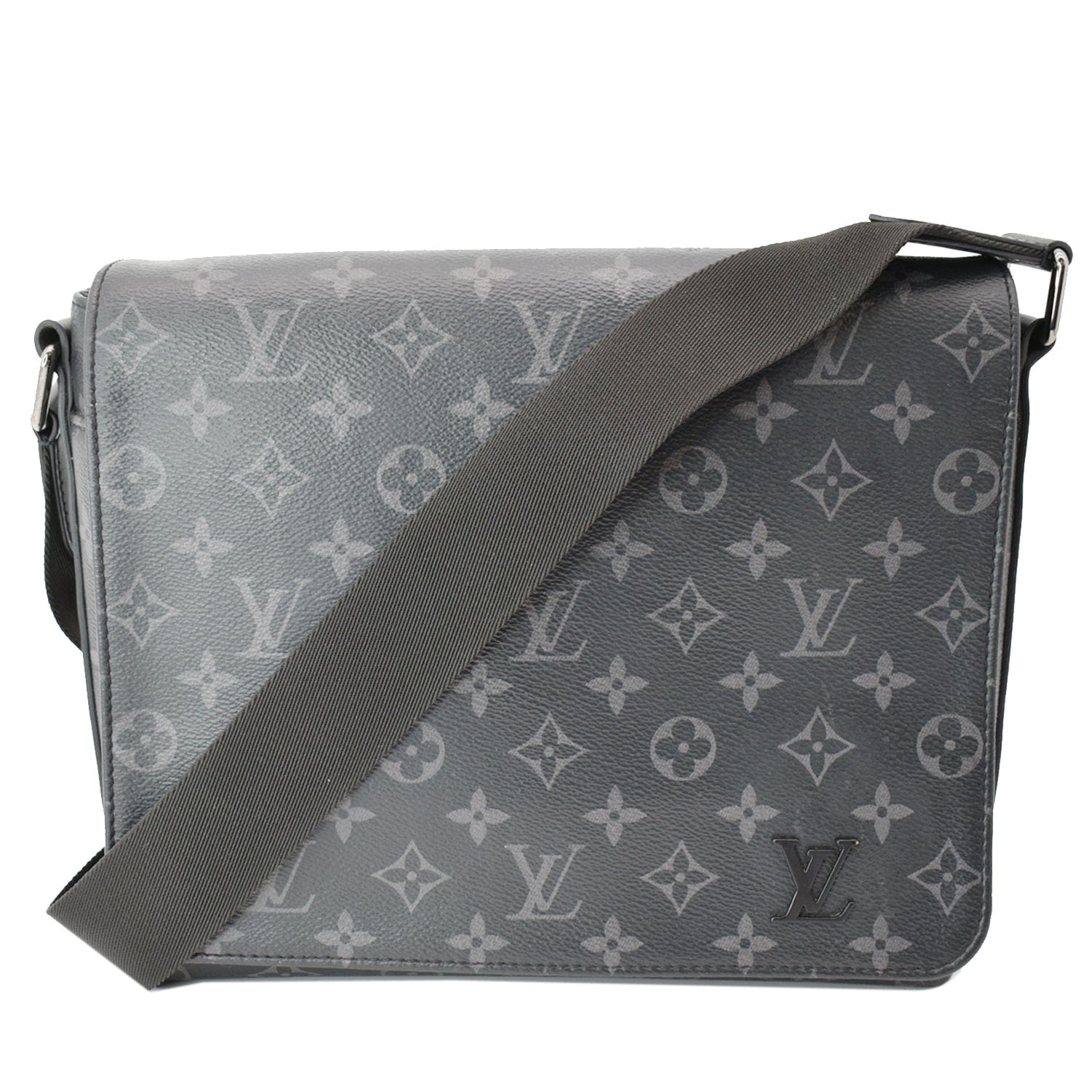 Louis Vuitton District Pm Eclipse Messenger Bag Monogram Black Crossbody Bag