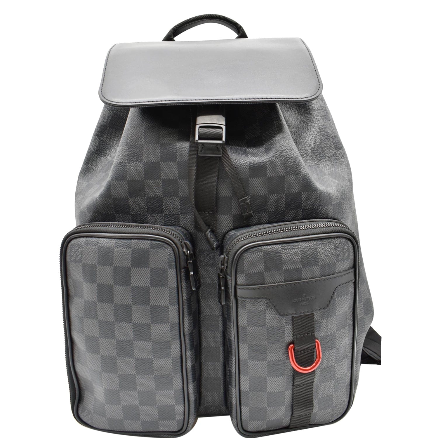 Louis Utility Damier Graphite Backpack Bag Black