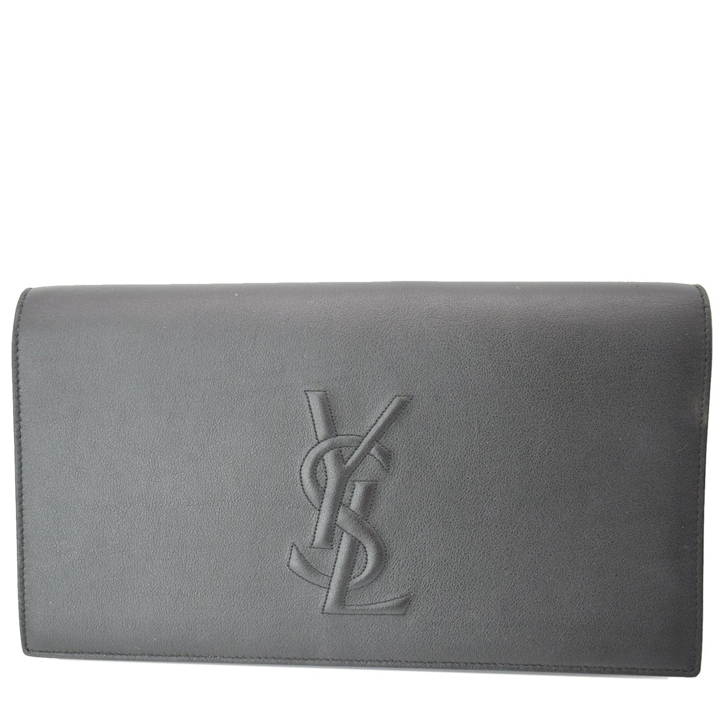 YSL Saint Laurent Saint Clutch Wallet Leather Black Clutch Bag