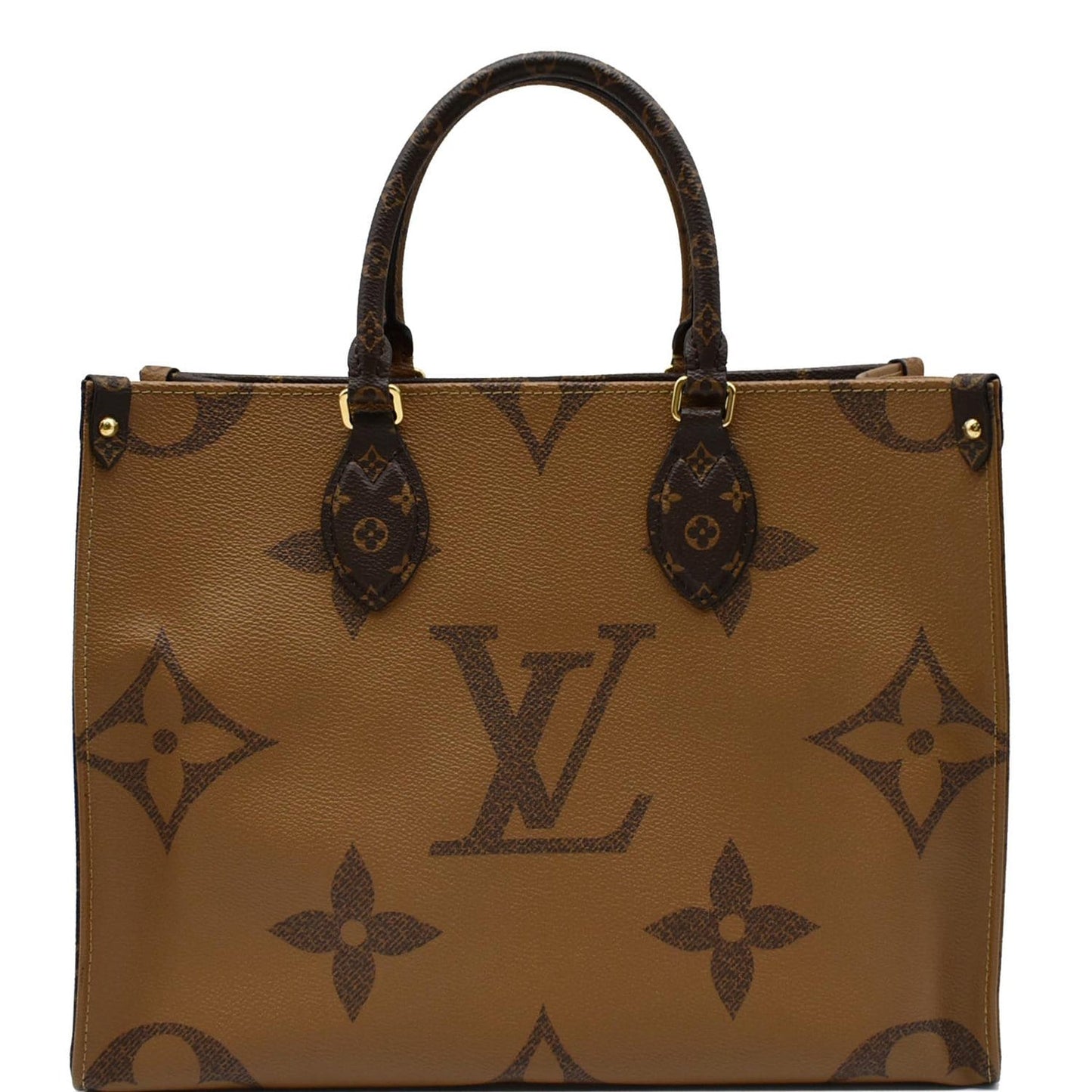 Louis Onthego Mm Giant Tote Shoulder Bag Canvas Monogram