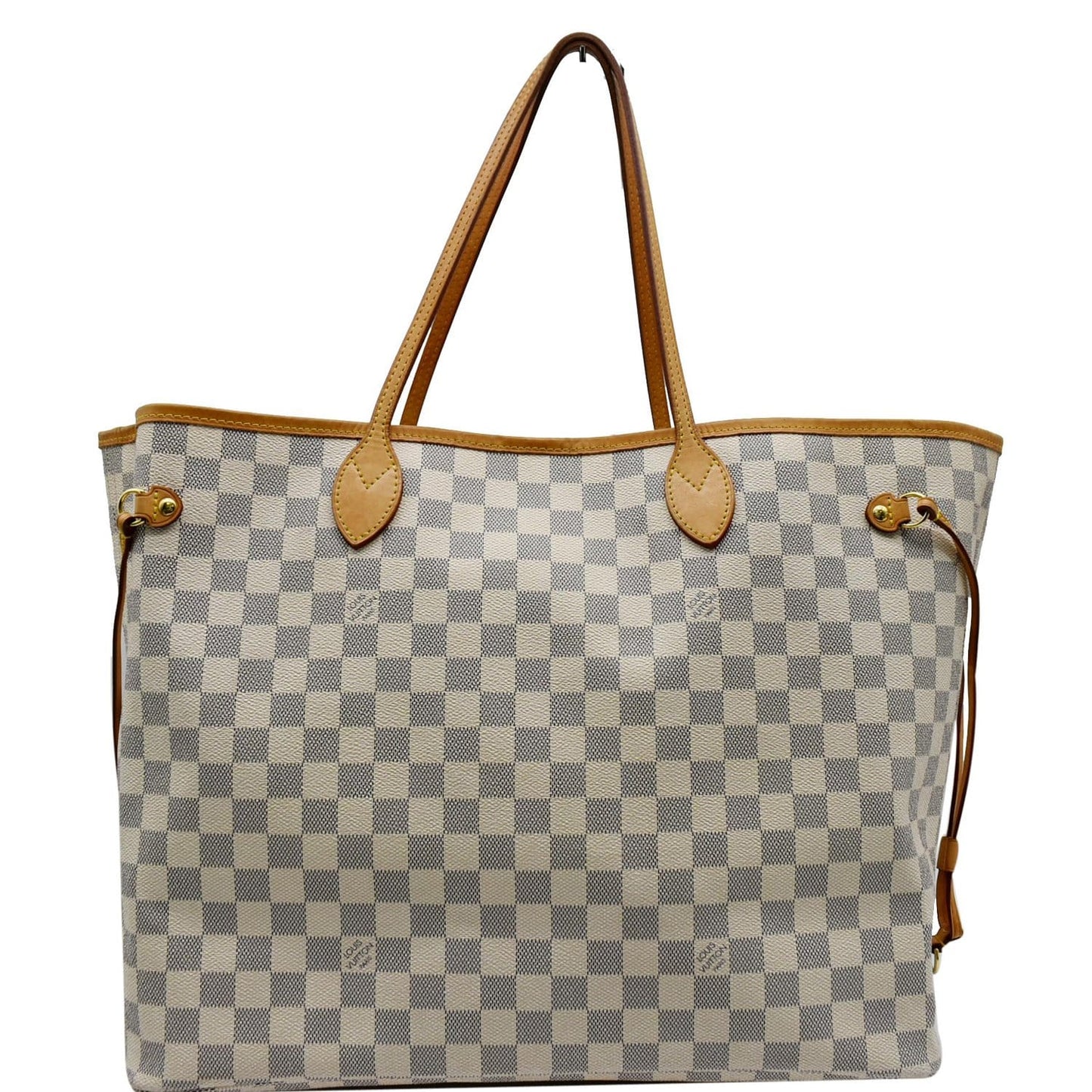 Louis Neverfull Gm Damier Azur Tote Shoulder White Shoulder Bag