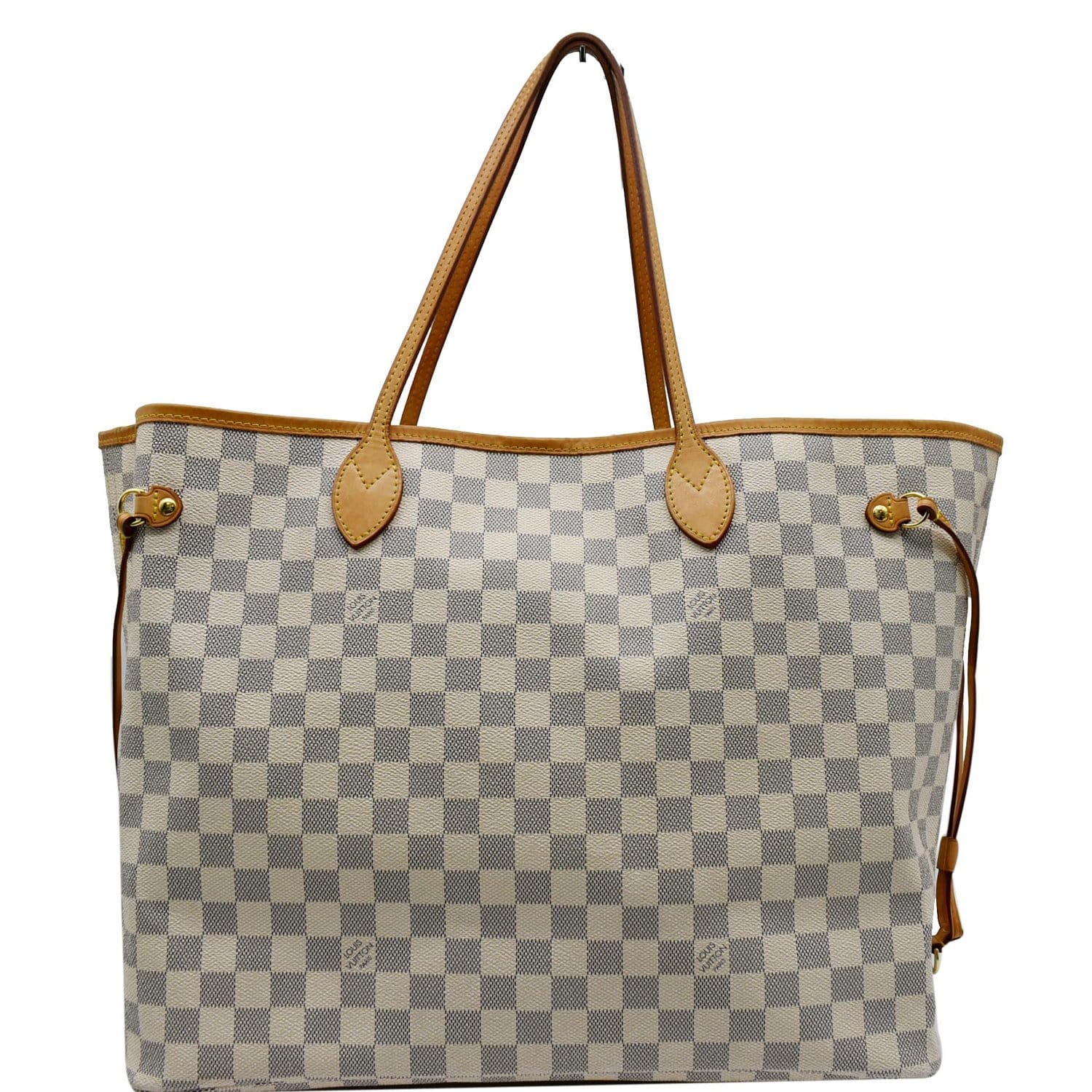 Louis Neverfull Gm Damier Azur Tote Shoulder White Shoulder Bag