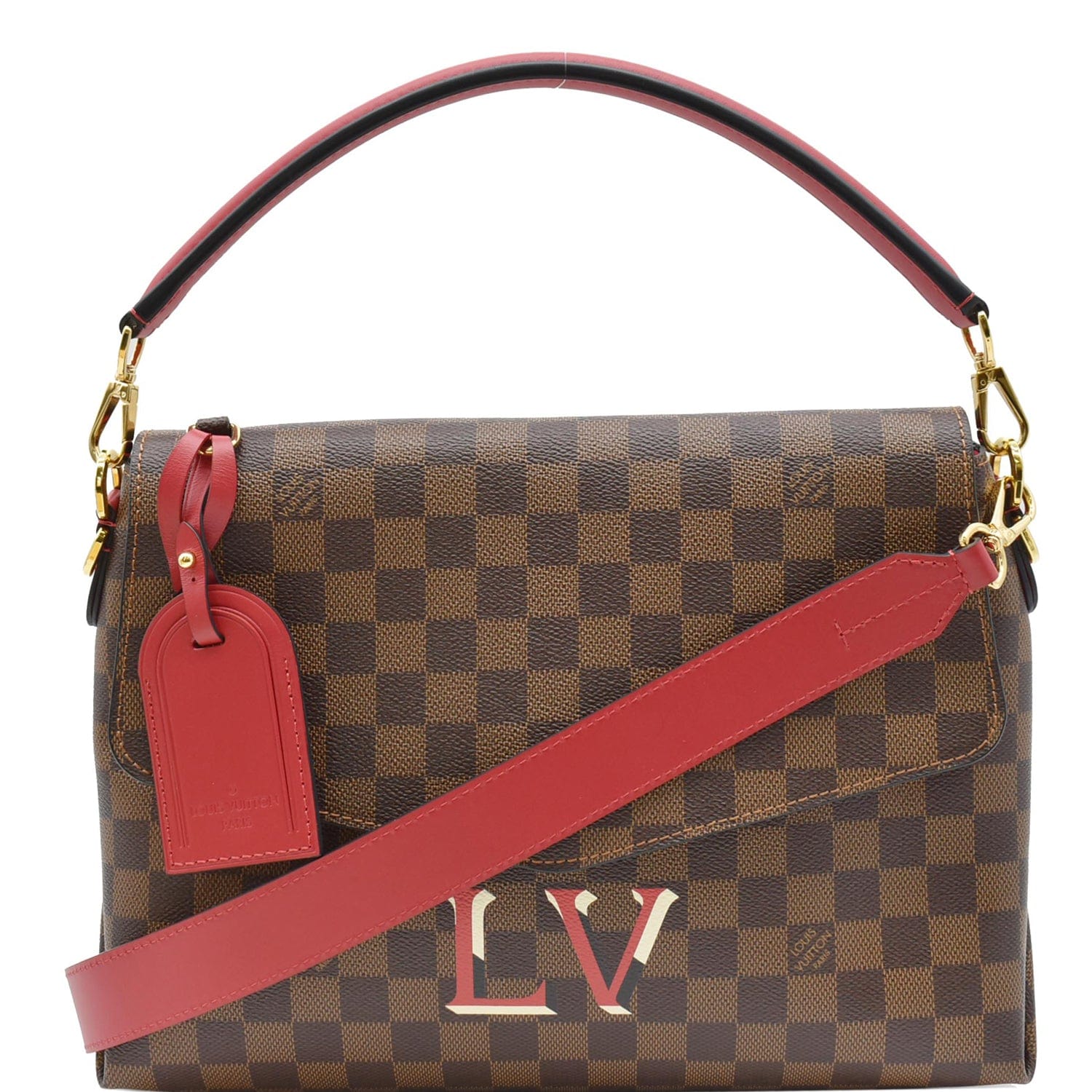 Louis Beaubourg Mm Damier Ebene Shoulder Bag Brown