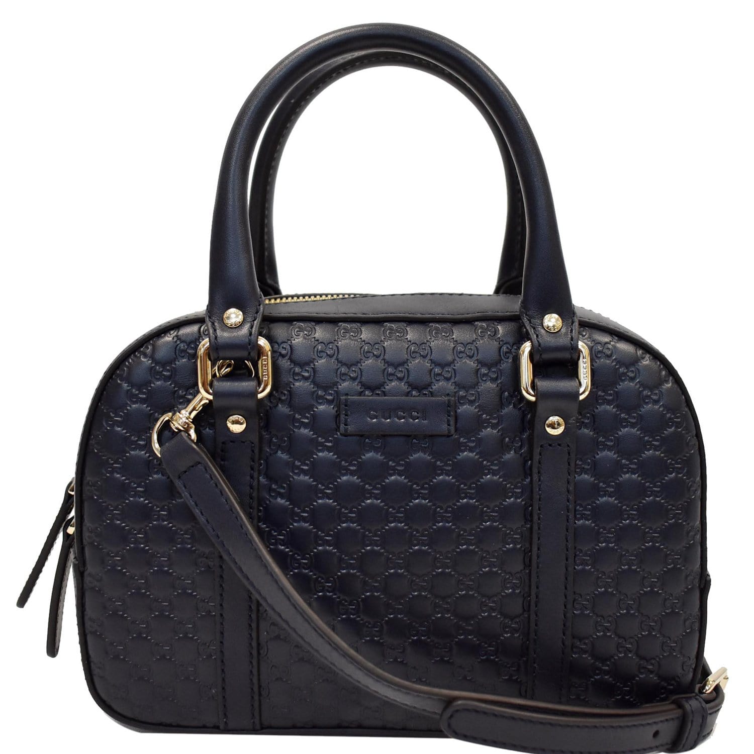 Gucci Microssima Crossbody Bag Leather Blue