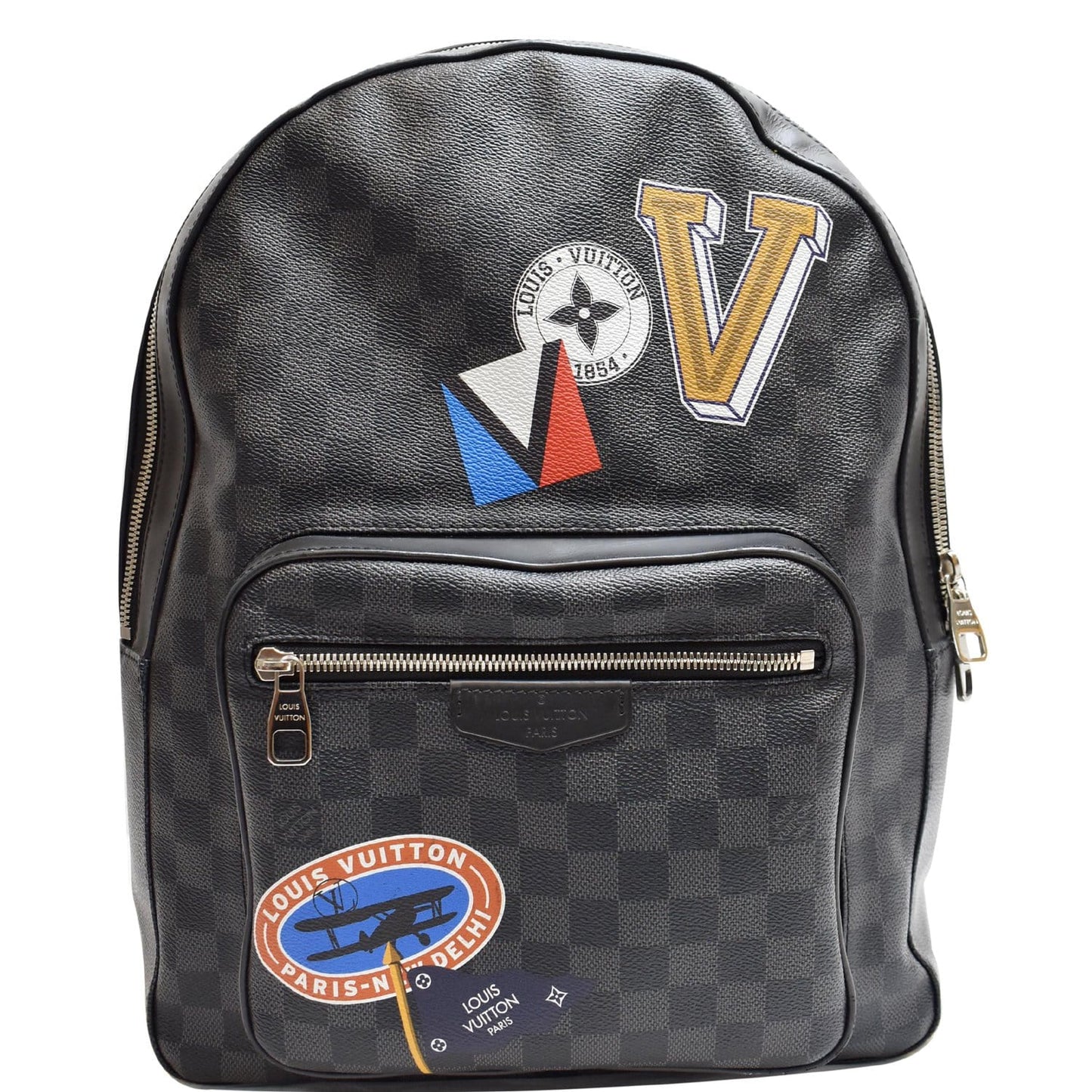 Louis League Josh Damier Graphite Backpack Bag Black