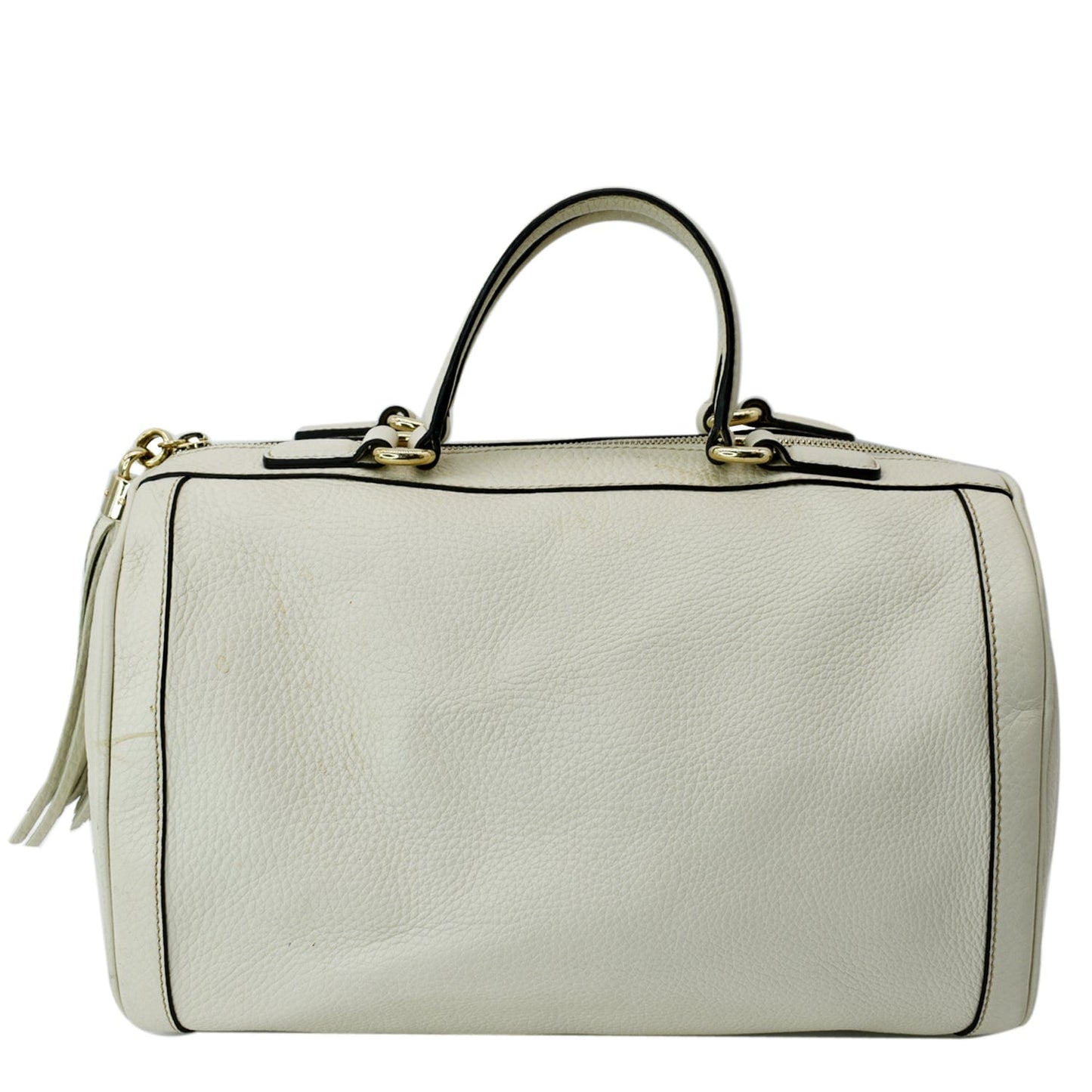 Gucci Soho Boston Bag Leather White Travel Bag