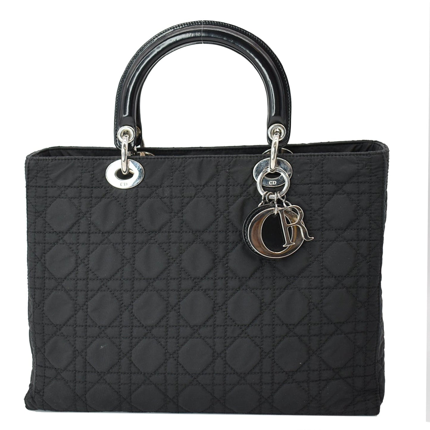 Dior Lady Cannage Tote Bag Canvas Nylon