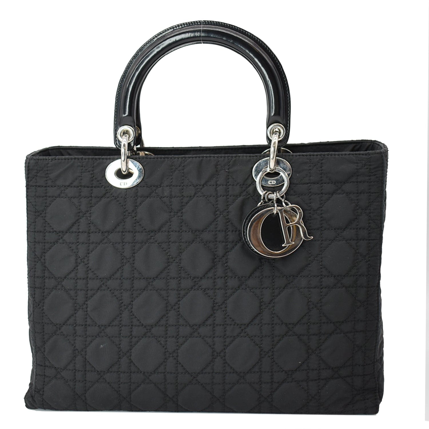 Dior Lady Cannage Tote Bag Canvas Nylon