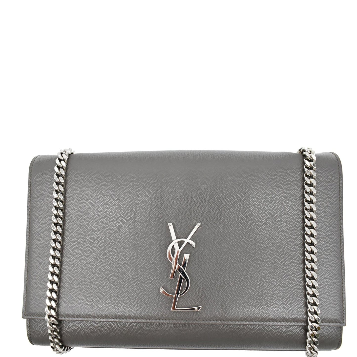 YSL Saint Laurent Saint Kate Grain De Poudre Shoulder Bag Leather Large