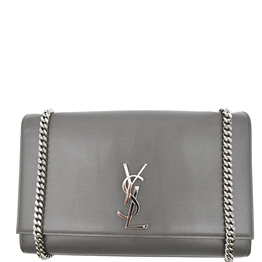 YSL Saint Laurent Saint Kate Grain De Poudre Shoulder Bag Leather Large