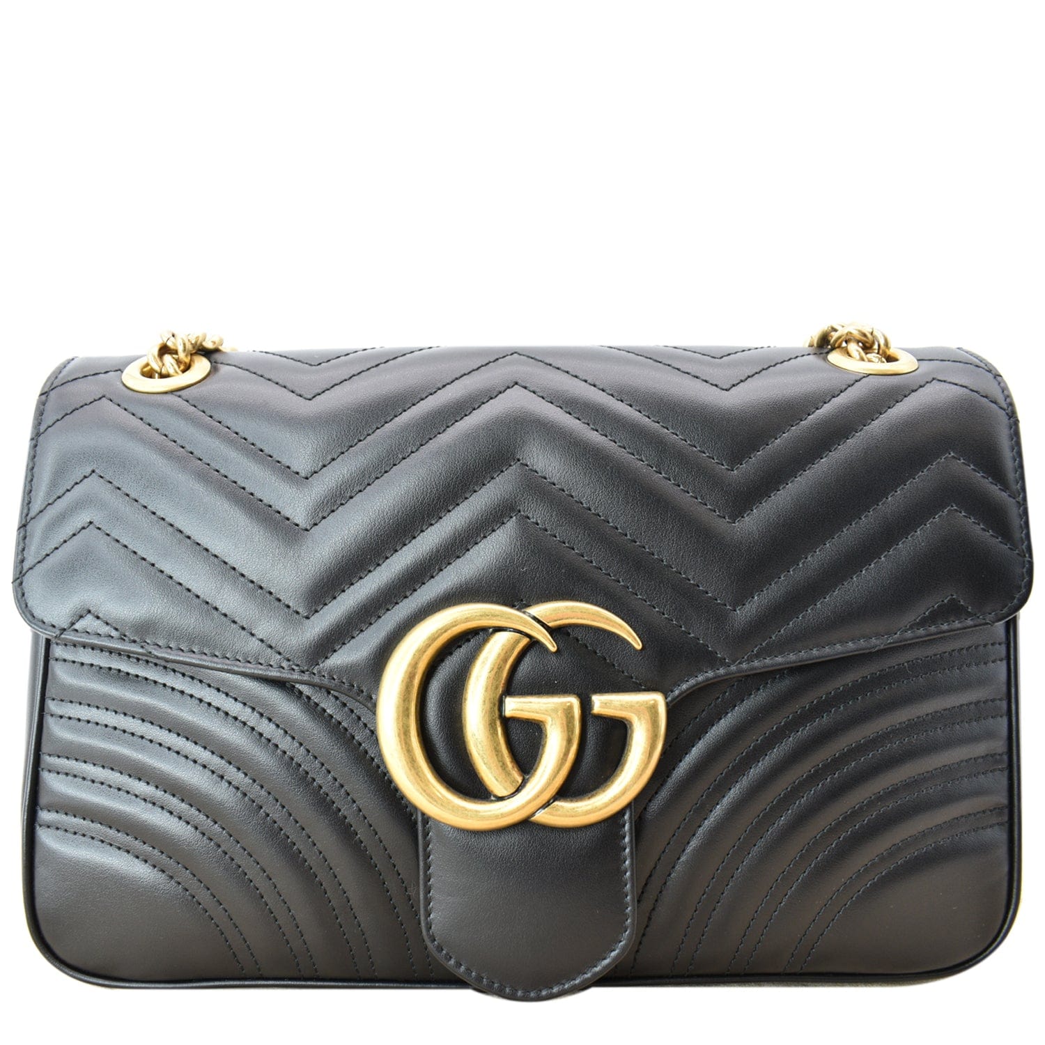 Gucci Marmont Shoulder Bag Matelasse Black