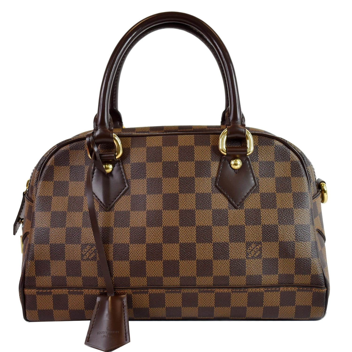 Louis Duomo Damier Ebene Duomo Satchel Bag Canvas Brown Travel Bag