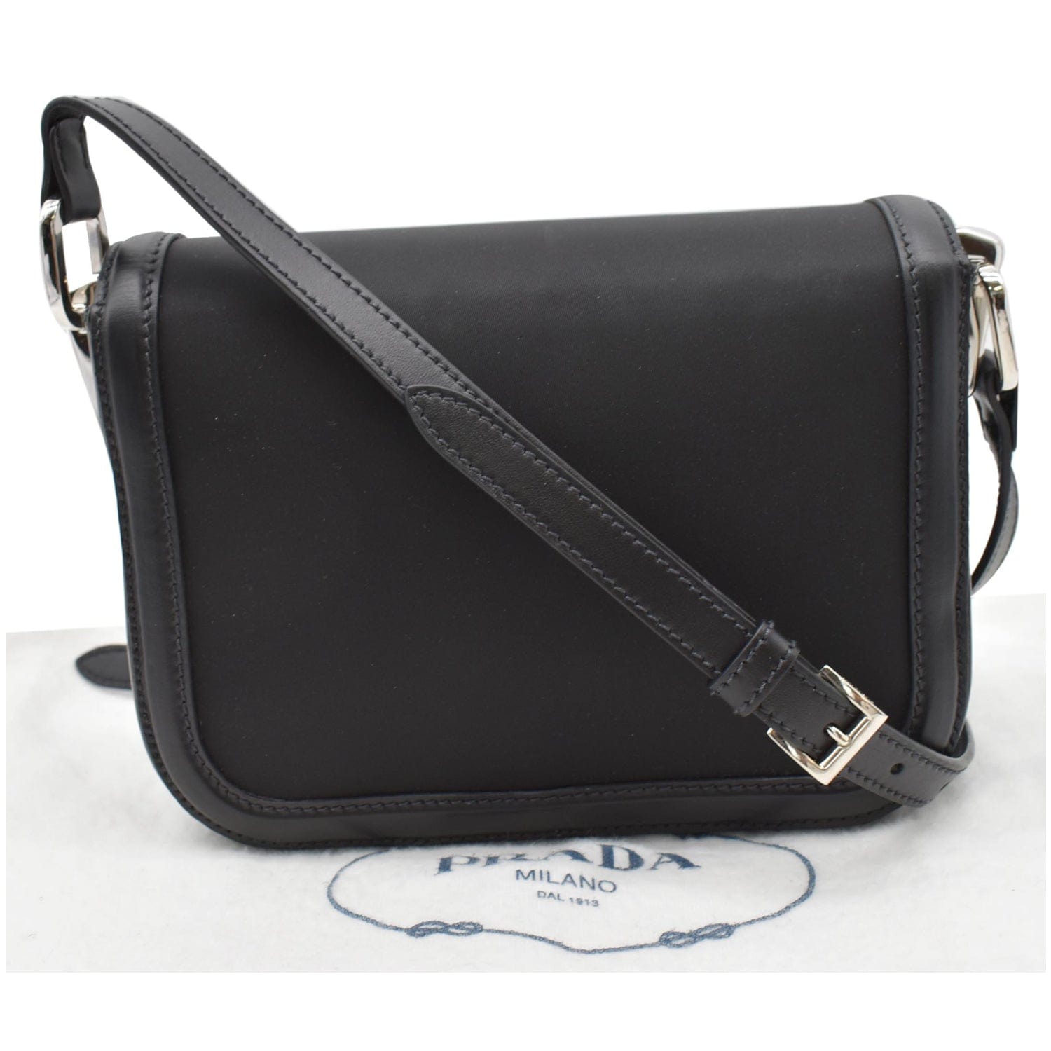 Prada Shoulder Bag Leather Nylon