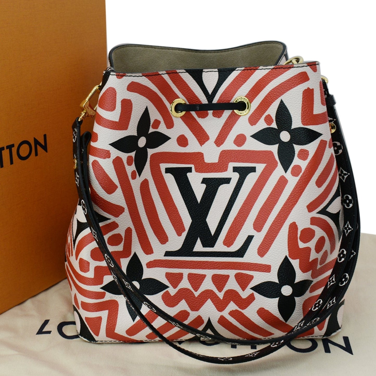 Louis Crafty Neonoe Mm Shoulder Bag Canvas Monogram
