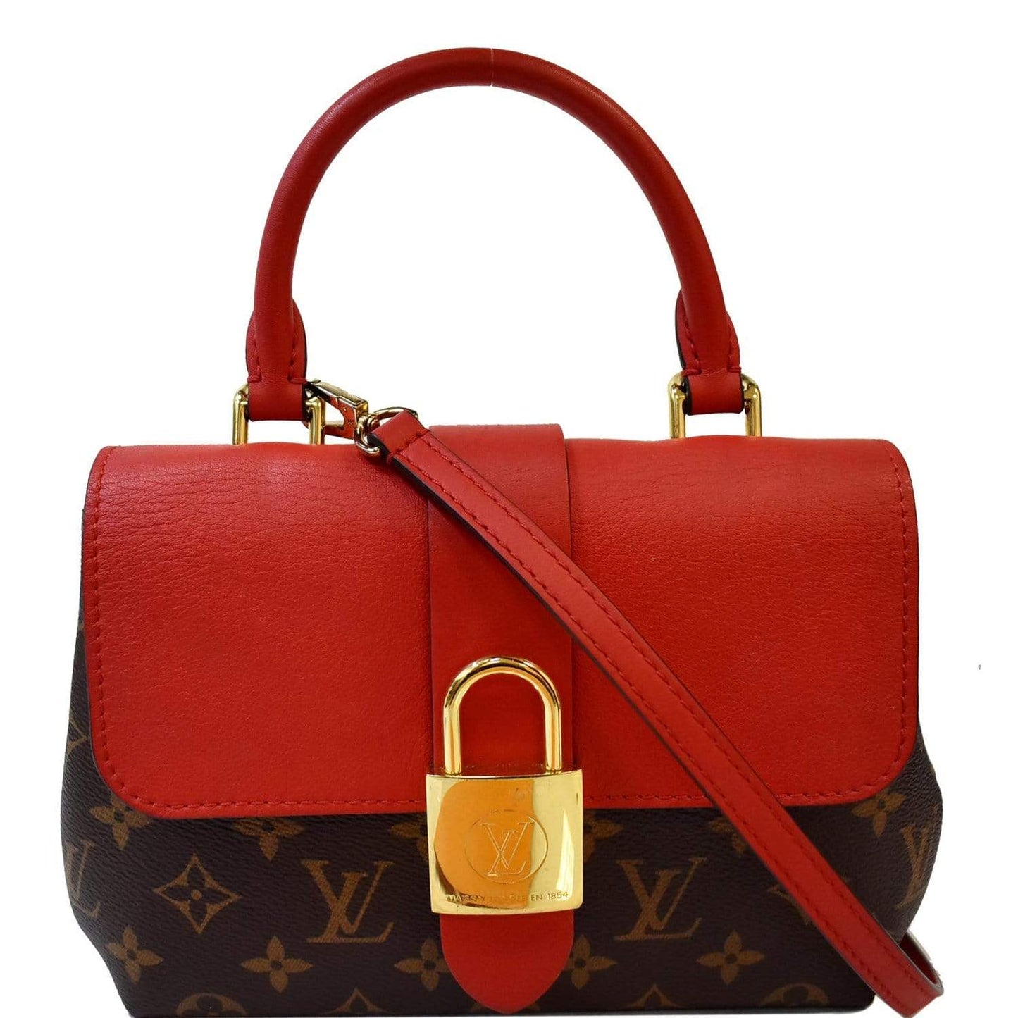 Louis Locky Bb Crossbody Bag Canvas Monogram Bag Red