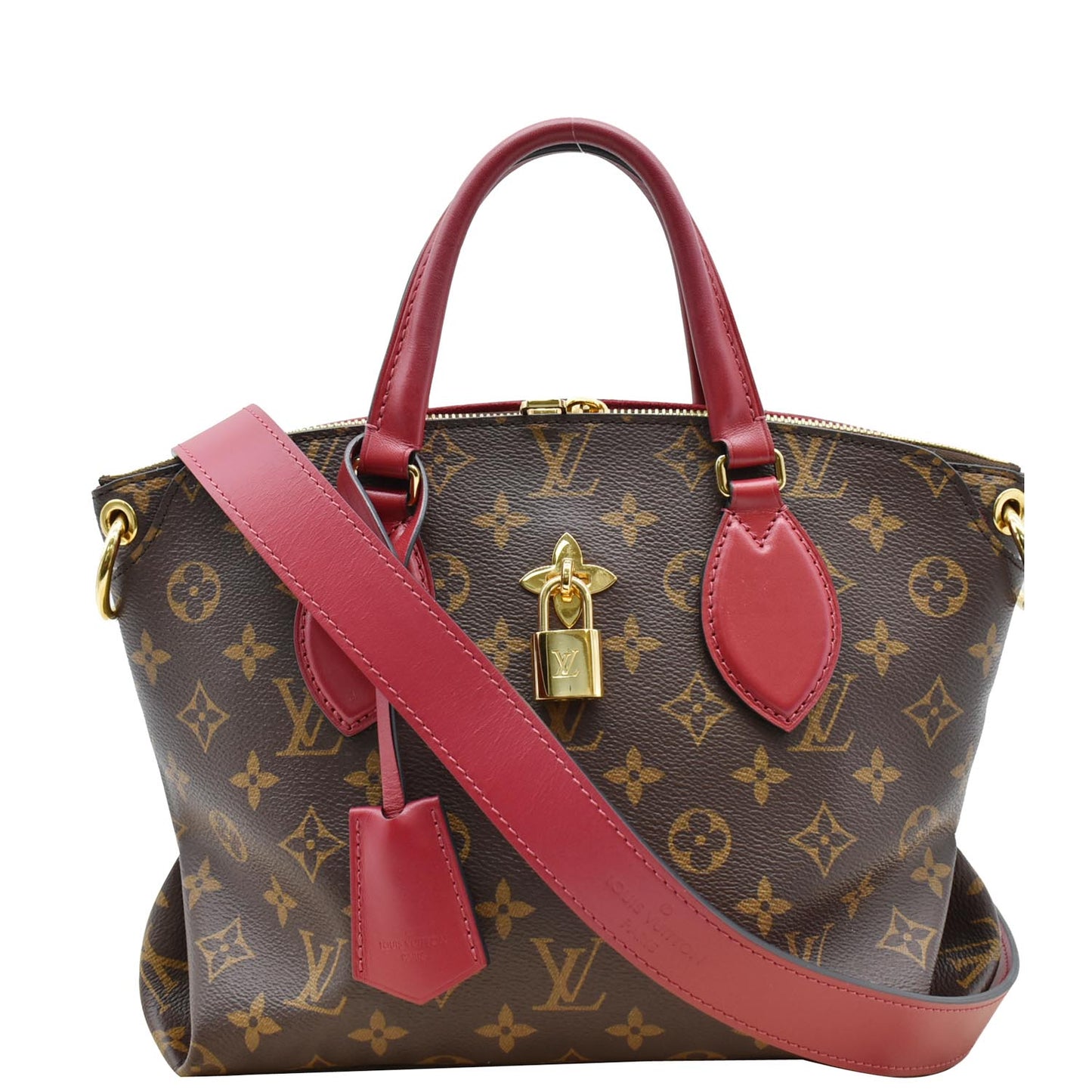 Louis Flower Zipped Pm Tote Bag Canvas Monogram