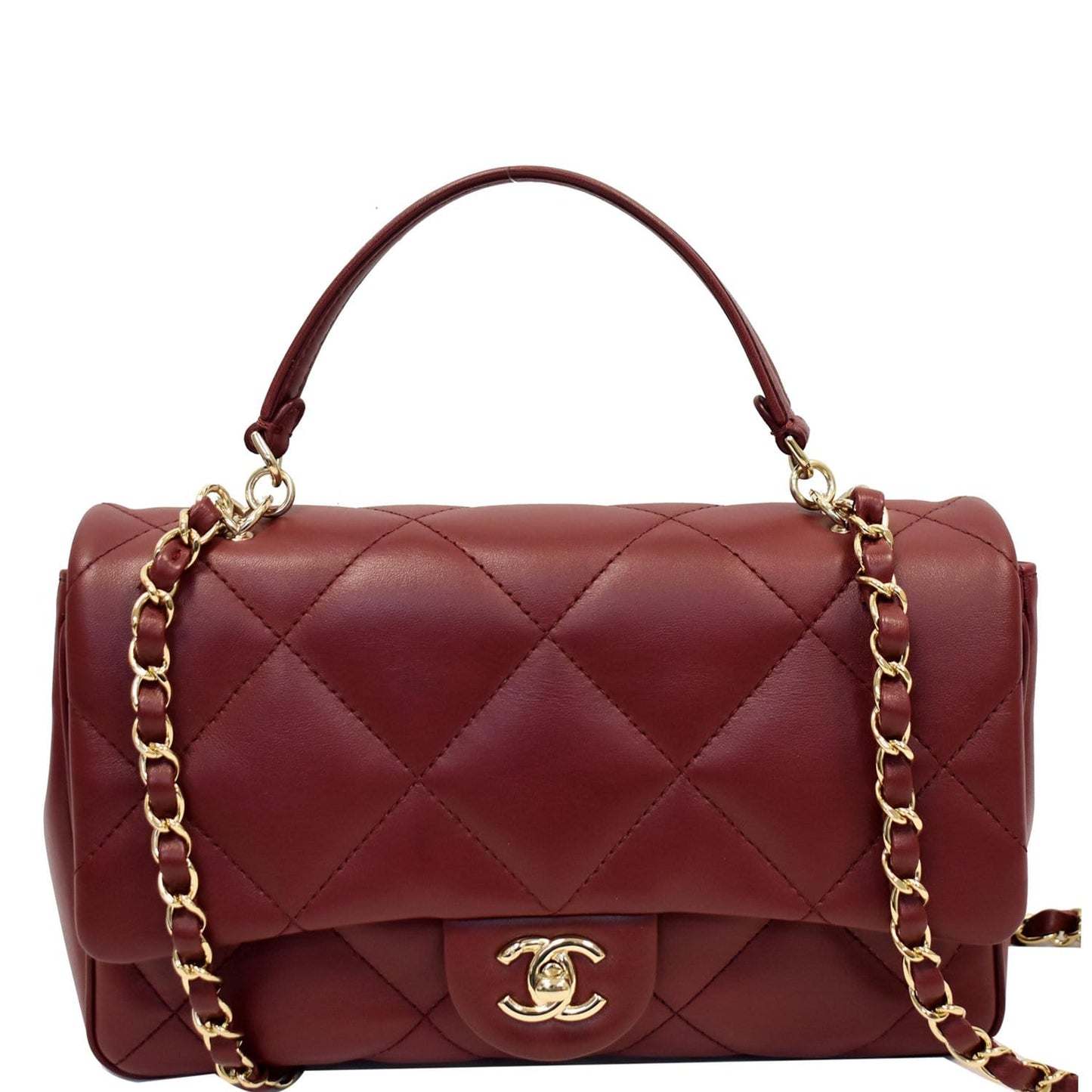 Chanel Large Classic Flap Lambskin Shoulder Bag Leather Quilted