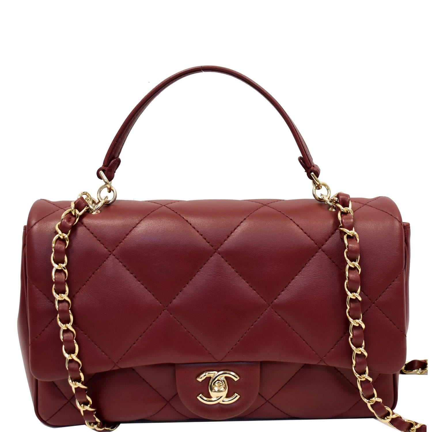 Chanel Large Classic Flap Lambskin Shoulder Bag Leather Quilted