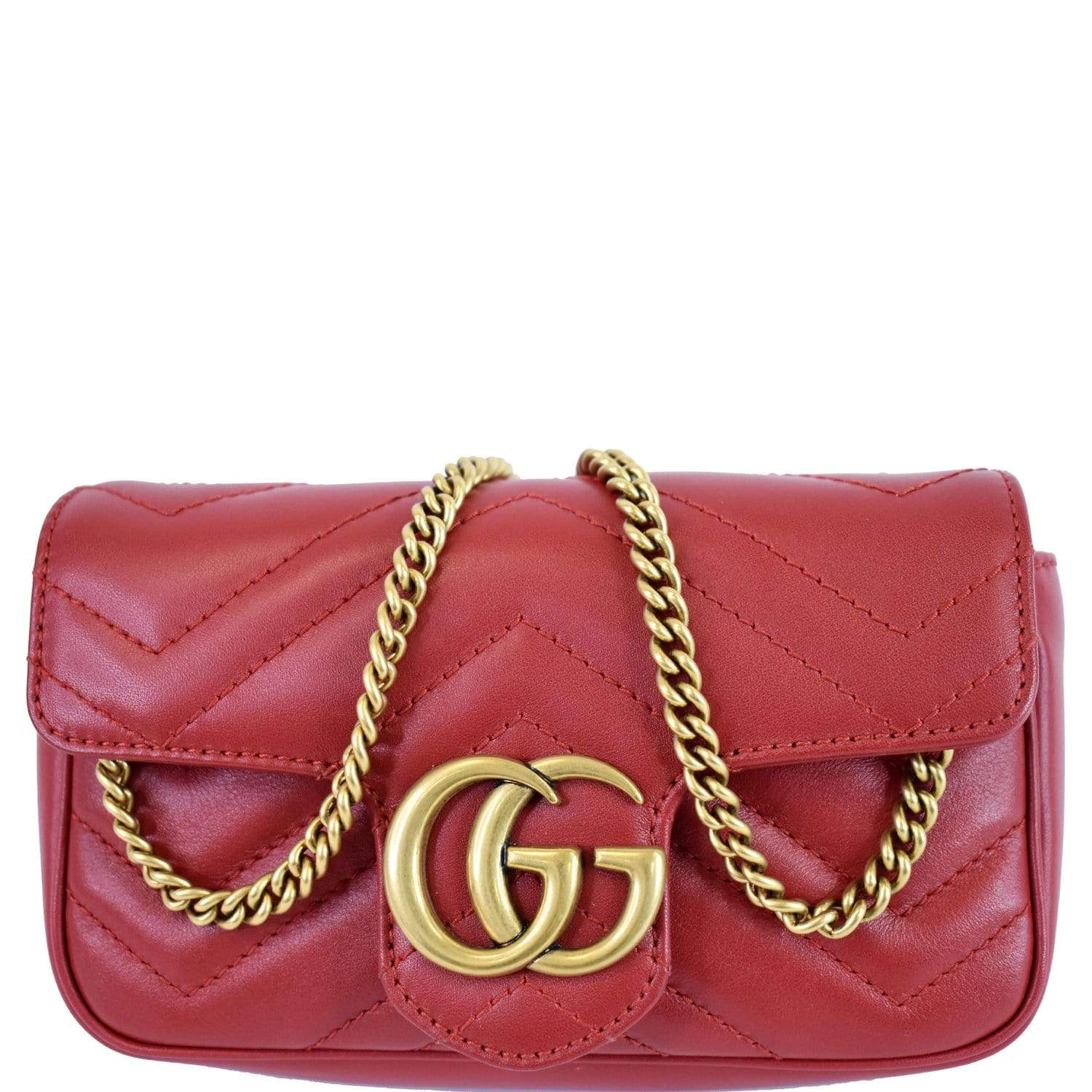 Gucci Marmont Super Mini Crossbody Bag Off Leather Matelasse