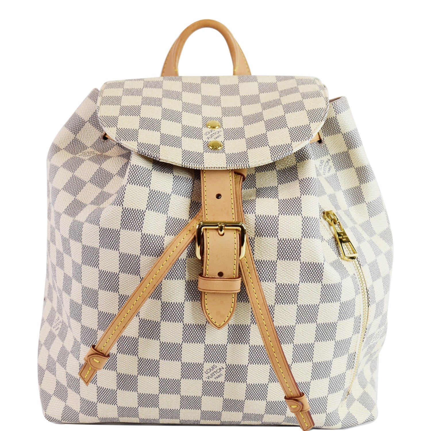 Louis Sperone Damier Azur Backpack Bag White White 1