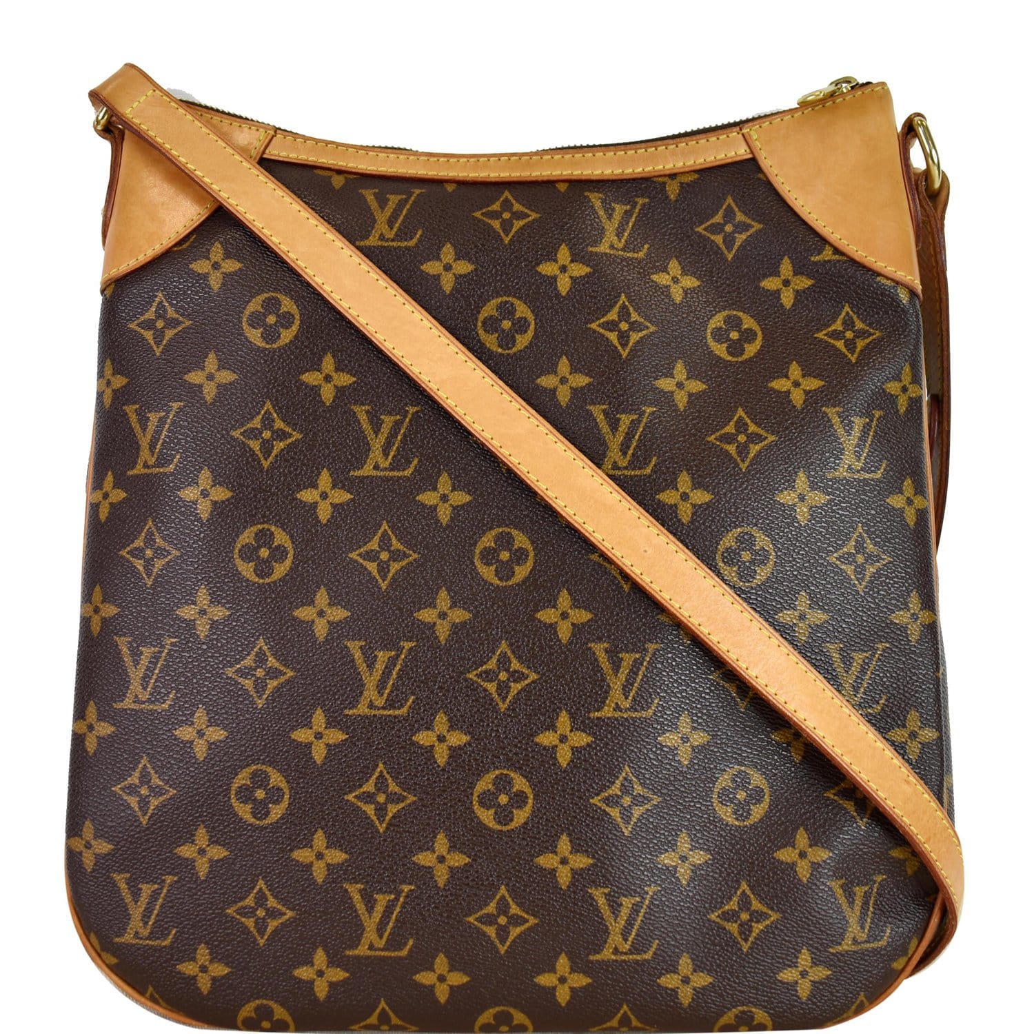 Louis Odeon Mm Shoulder Bag Monogram Brown