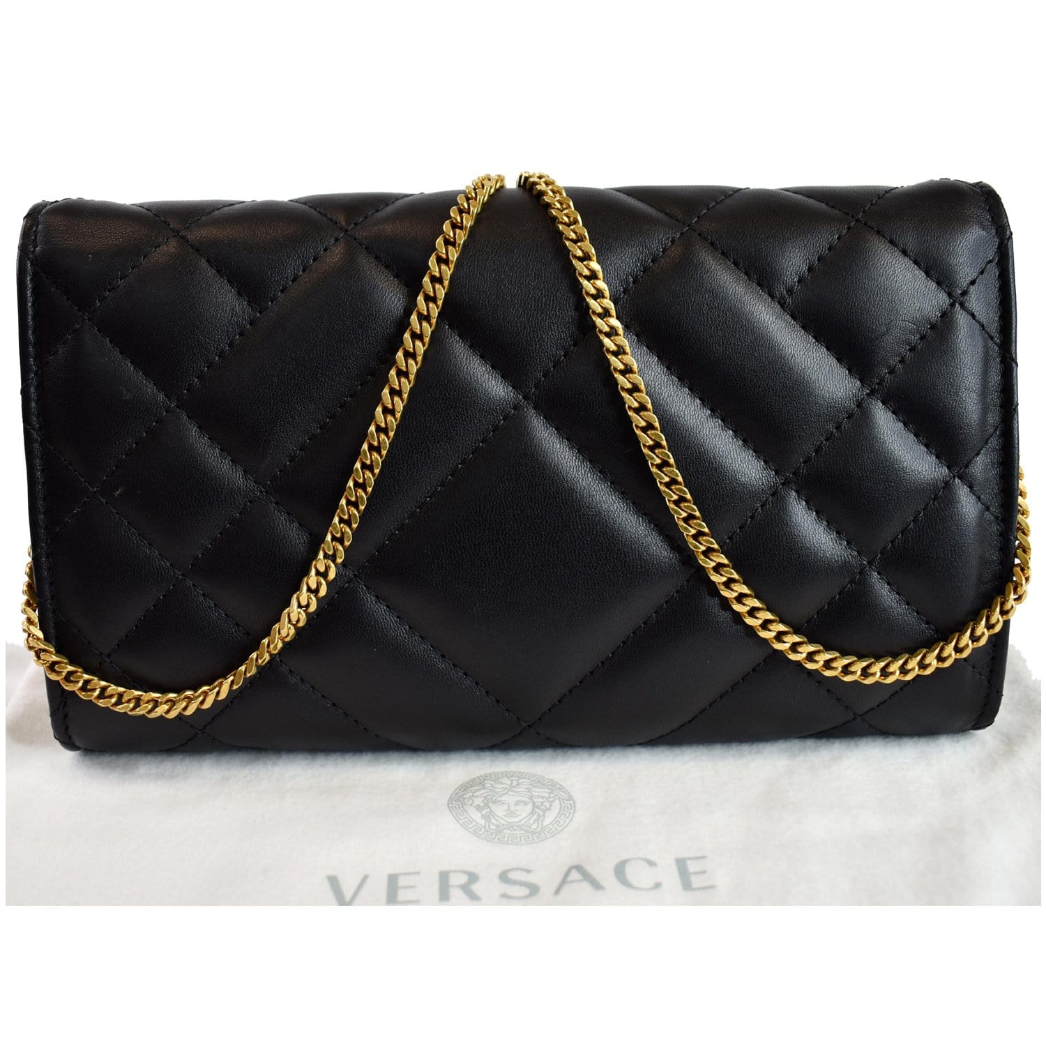 Gucci Icon Wallet On Chain Crossbody Bag Leather Quilted