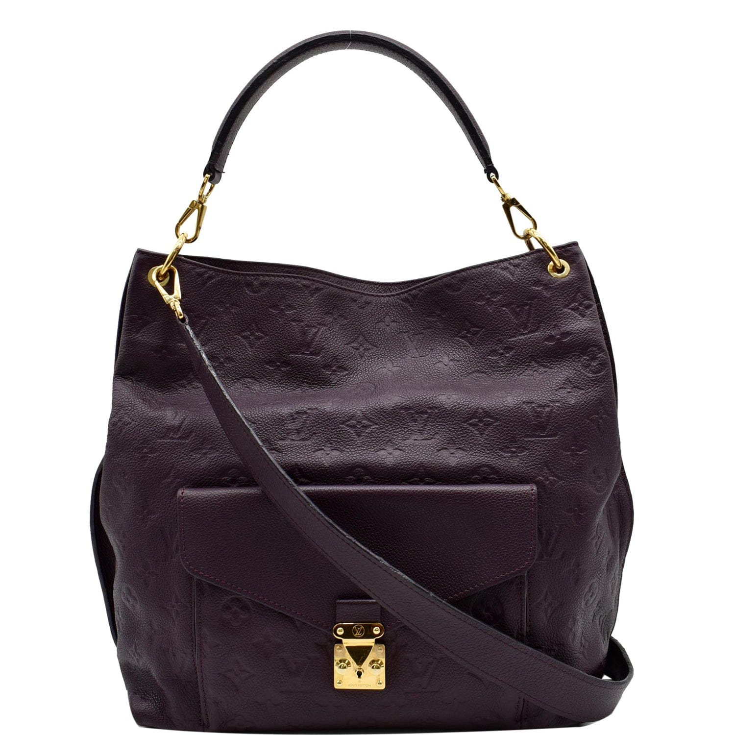 Louis Metis Hobo Empreinte Shoulder Bag Plum Monogram