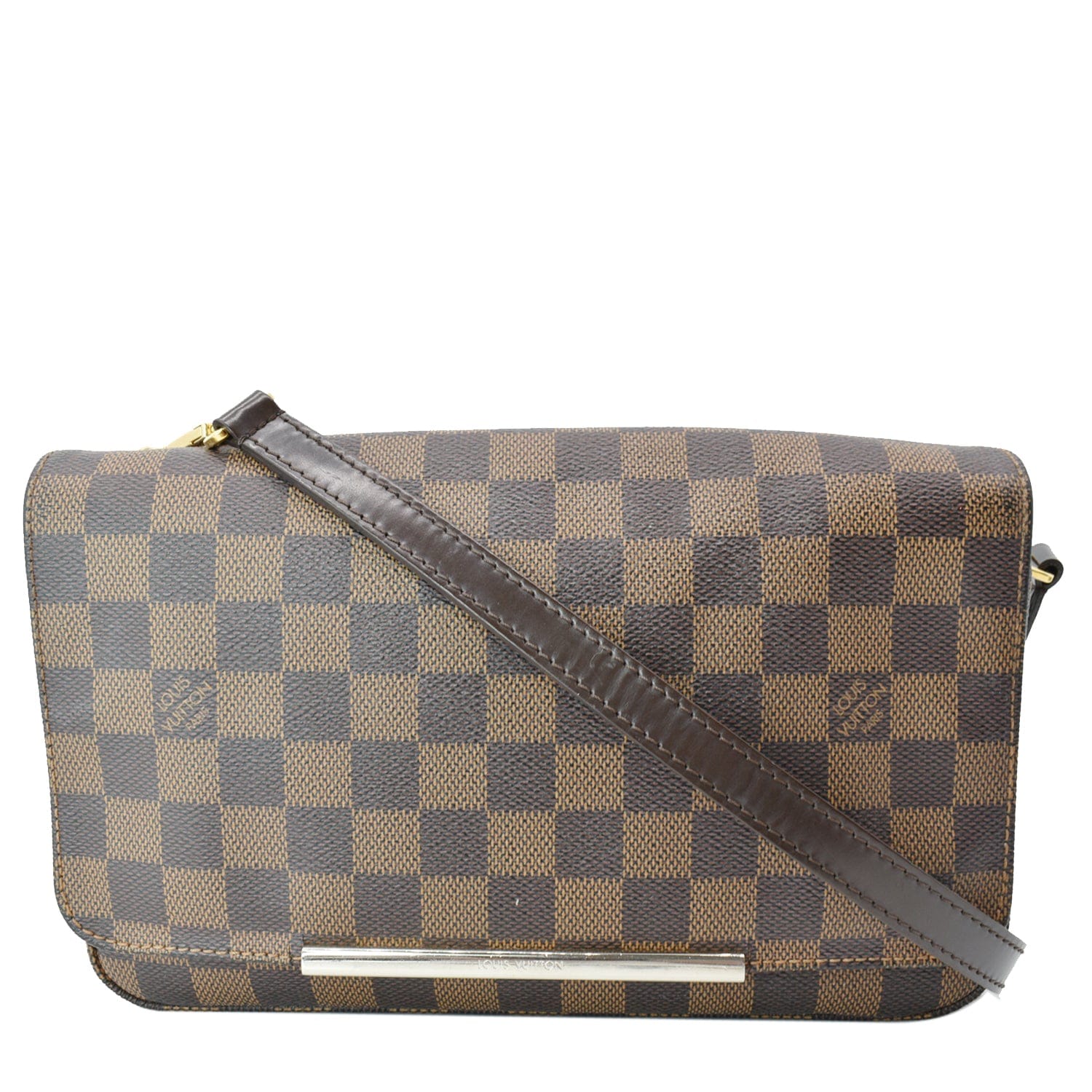 Louis Hoxton Pm Damier Ebene Crossbody Bag Brown
