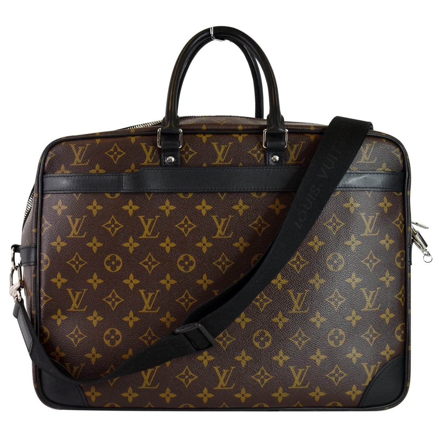 Louis Porte Documents Voyage Pm Briefcase Bag Canvas Monogram Crossbody Bag