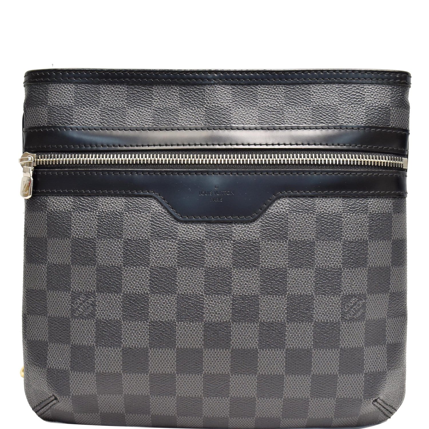 Louis Thomas Damier Graphite Crossbody Messenger Bag Canvas Black Crossbody Bag